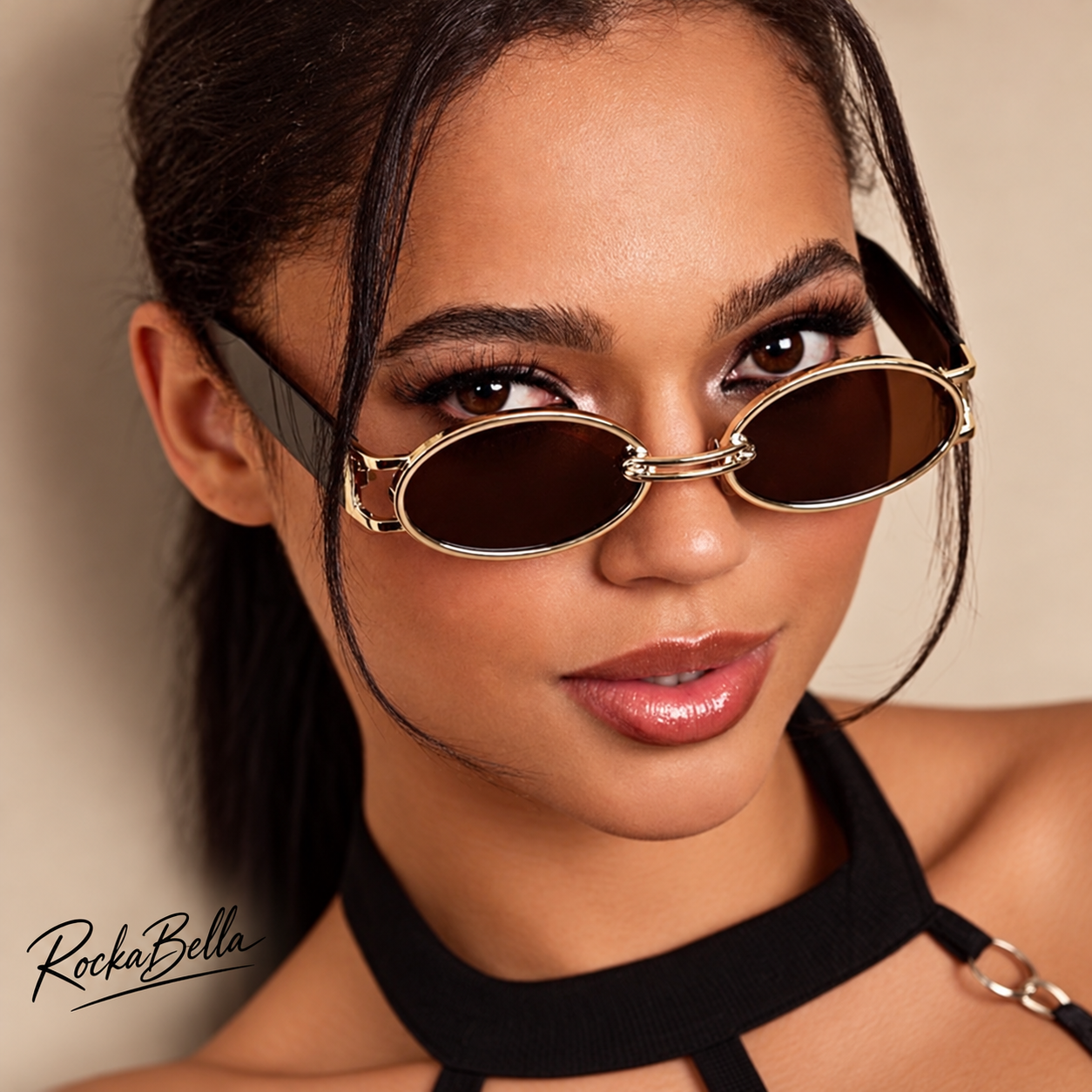 Retro Chic Oval Sunglasses