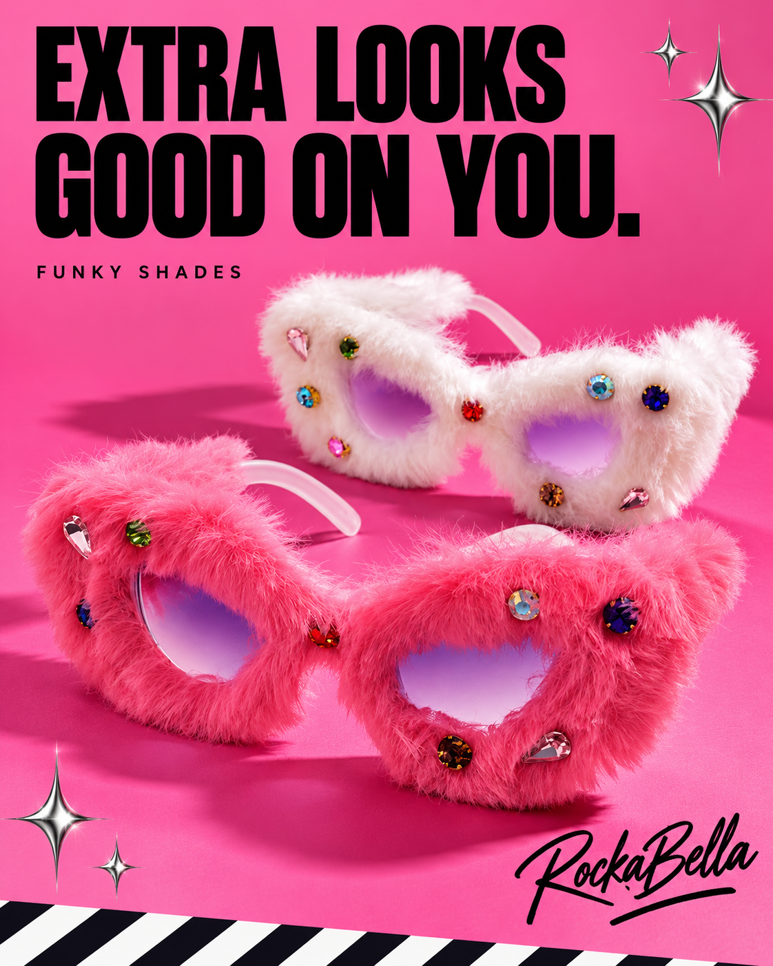 Funky Plush Gem Sunglasses