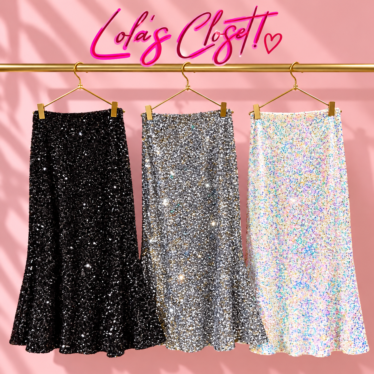 SEQUIN SKIRTS* (3 Colors)