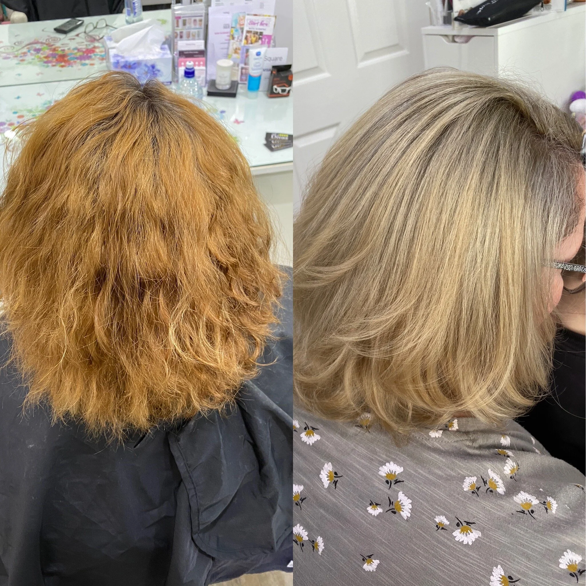 Before & After Box Colour - Blonde