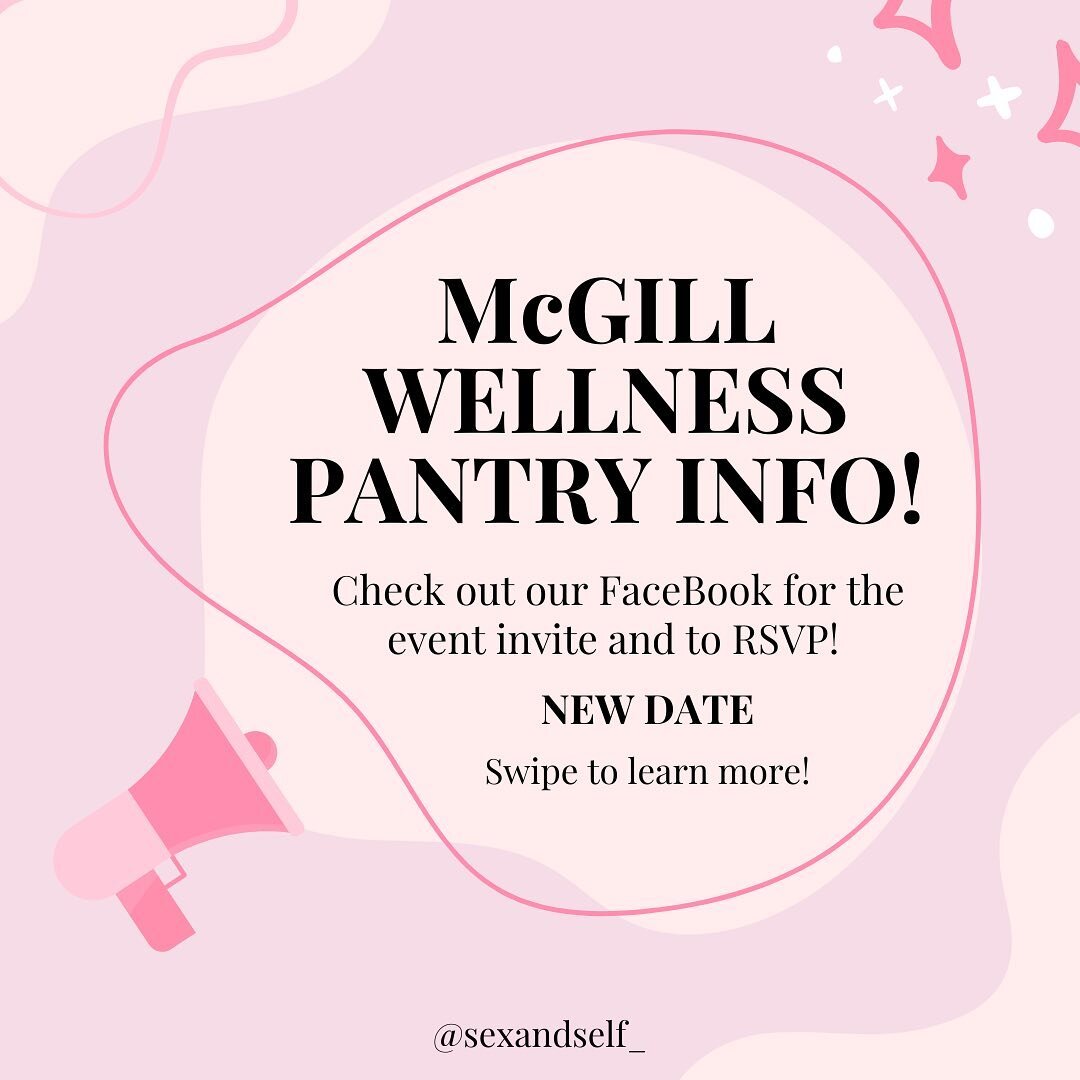 ✨ New McGill Wellness Pantry Info + UPDATED LAUNCH DATE (April 8th)! ✨

Here is more information about the Wellness Pantry for McGill students! Swipe through to find info on time, place, and products we&rsquo;ll have available :)

Don&rsquo;t forget 