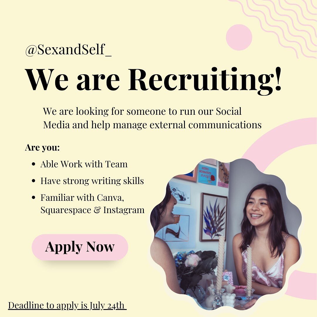 ✨We are looking for volunteers✨

Are you interested in social media or communications? @sexandself_ has the positions for you! We are looking for 2-3 volunteers to support our social media accounts and help with external communications. These positio
