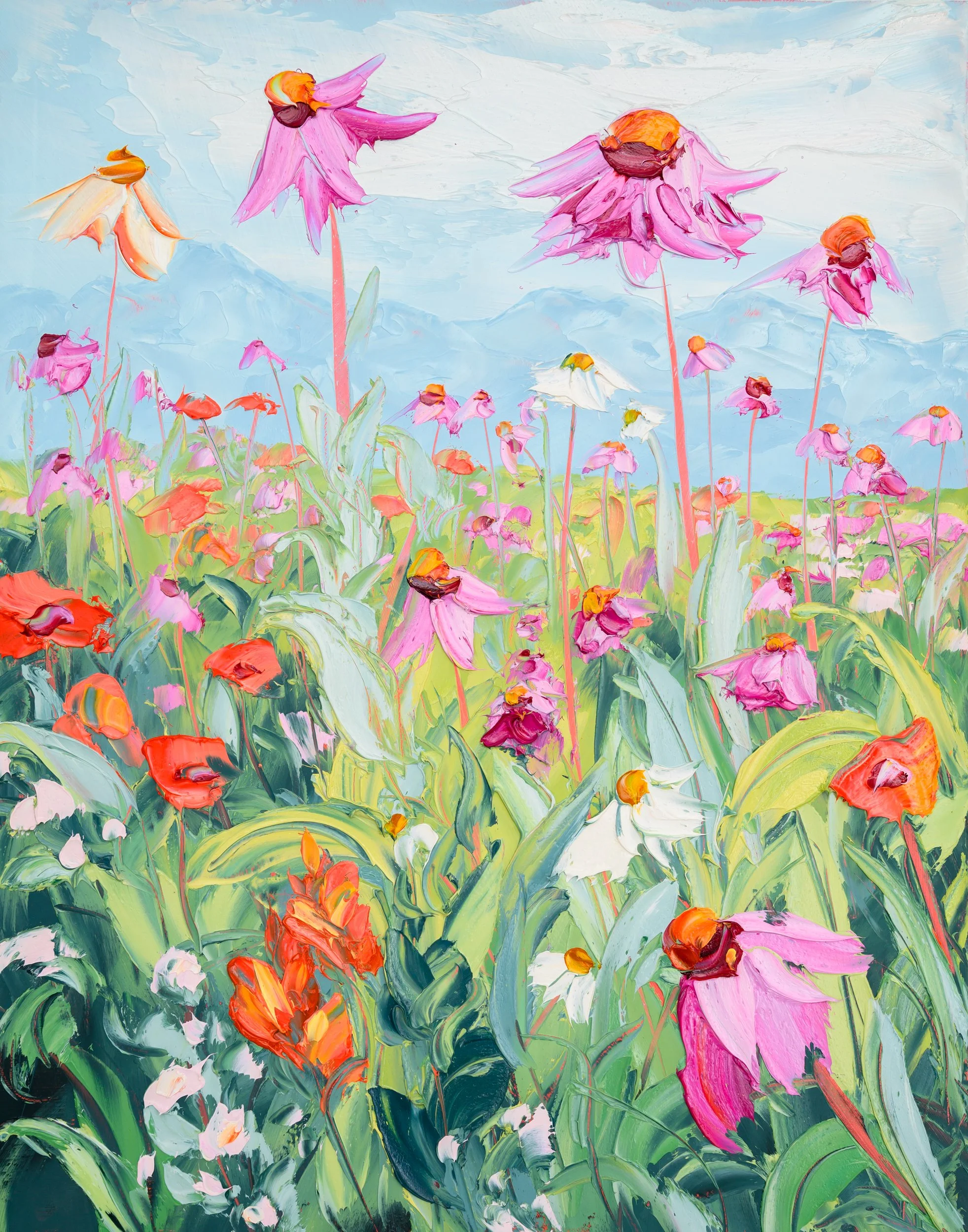 "Wildflower Festival" 11" x 14" Oil on Wood. SOLD