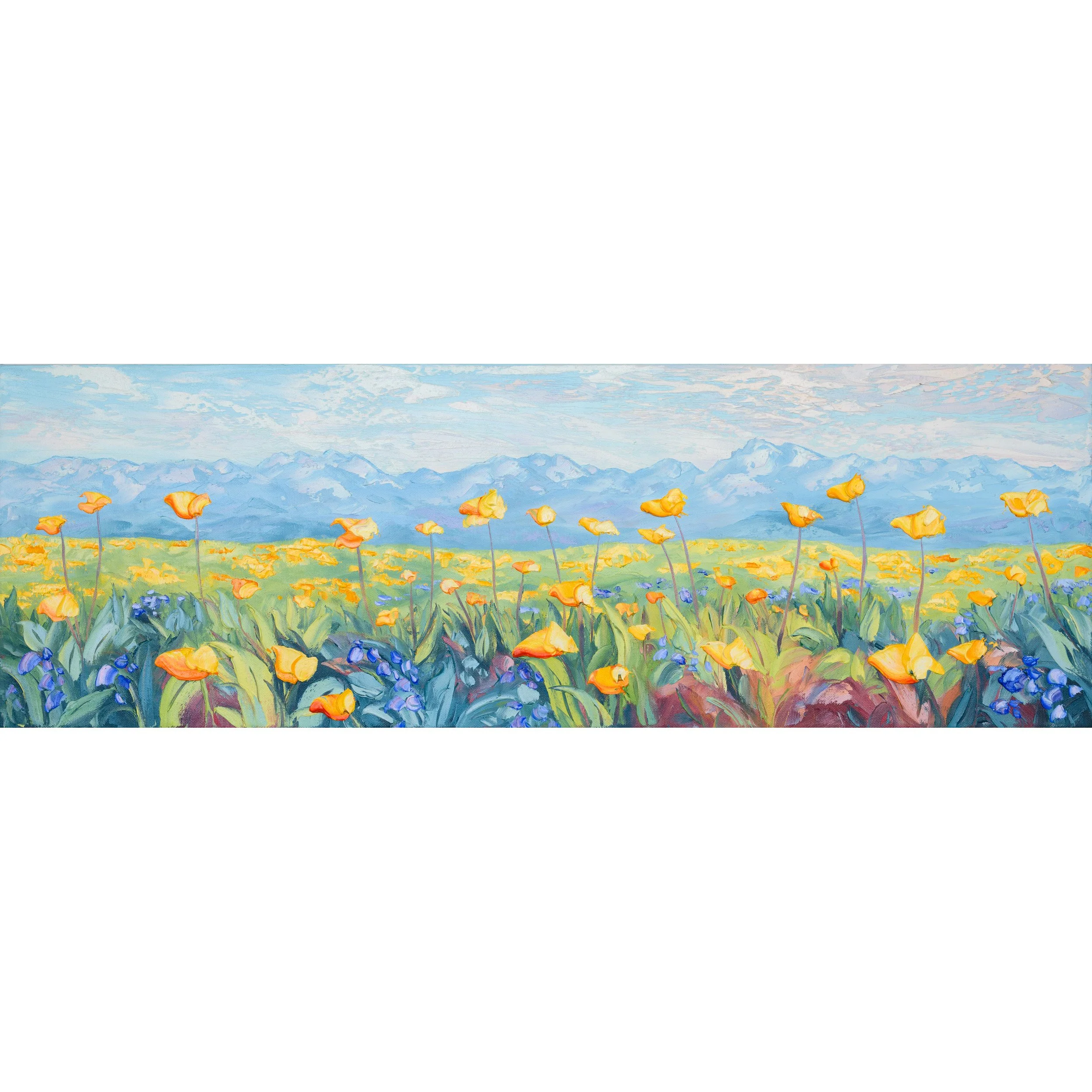 "Golden Meadows" - 12"x36" Original Oil Painting