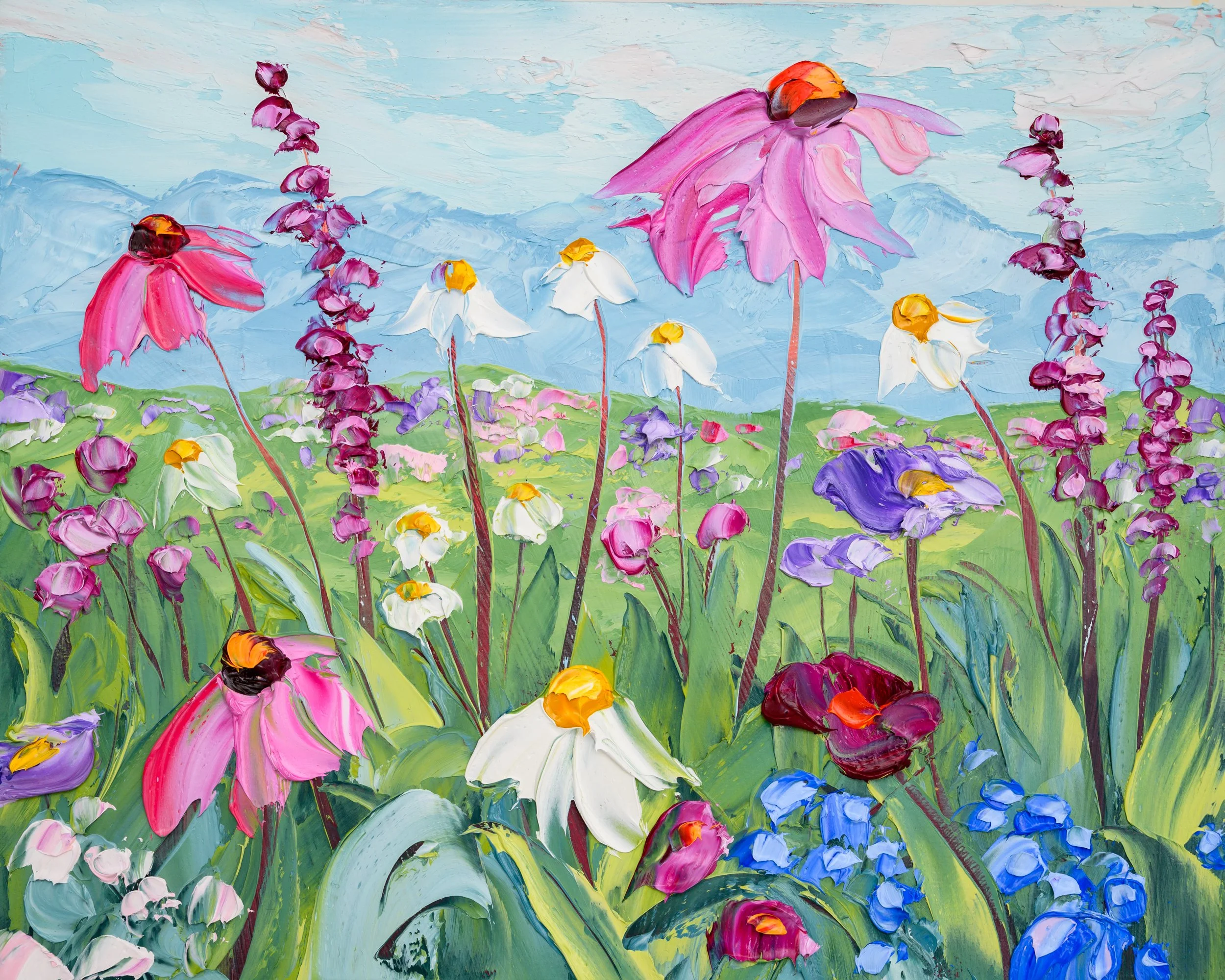 "Wild Joy" Series 8" x 10" Oil on Wood. SOLD