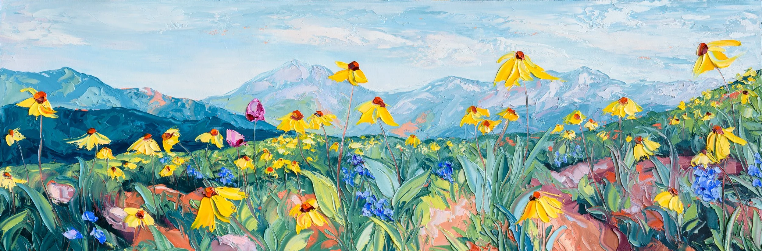 "Where Joy Lives" 36" x 12" Oil on Canvas. SOLD