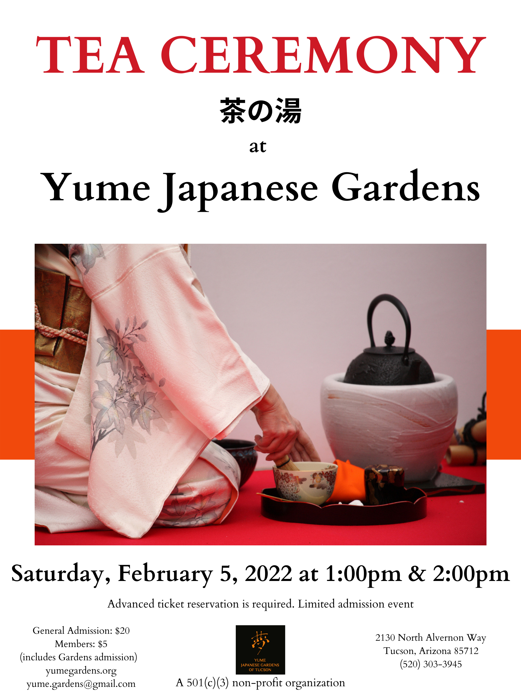 Upcoming Events Calendar — Yume Japanese Gardens of Tucson