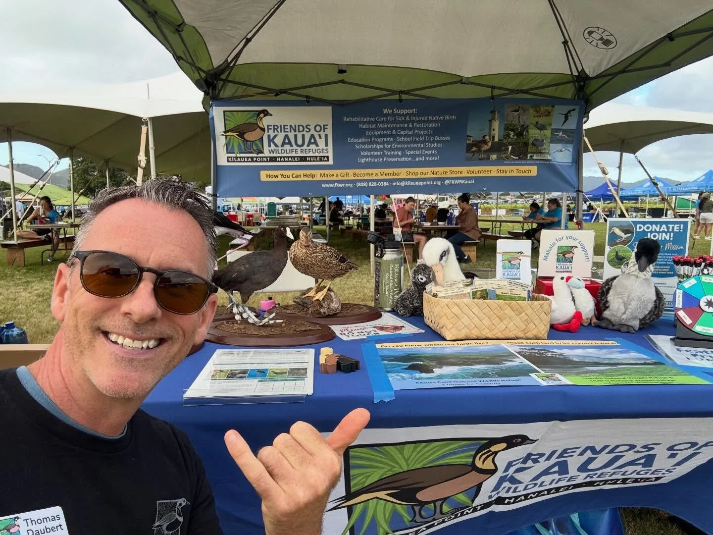 Double duty outreach fun today! We started the day at the 47th Annual Kauaʻi Charity Walk and continued at Kīlauea Point NWR as we honor the 113th Anniversary of the Daniel K. Inouye Kīlauea Point Lighthouse. The Refuge will not be open late this yea