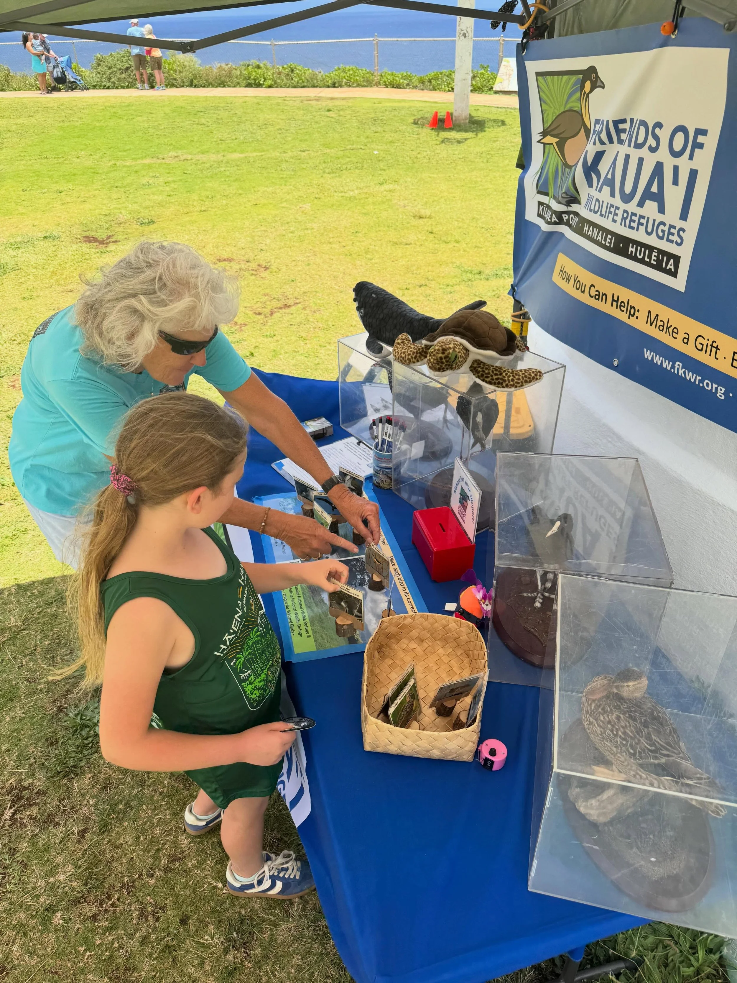 Our team had a wonderful time at two World Ocean Day events this past weekend. On Saturday, Kīlauea Point NWR hosted an event, which also featured a blessing by Kumu Kēhau and members of her hālau for the &ldquo;Ka Pae ʻĀina O Hawaiʻi Nei&rdquo; Hawa