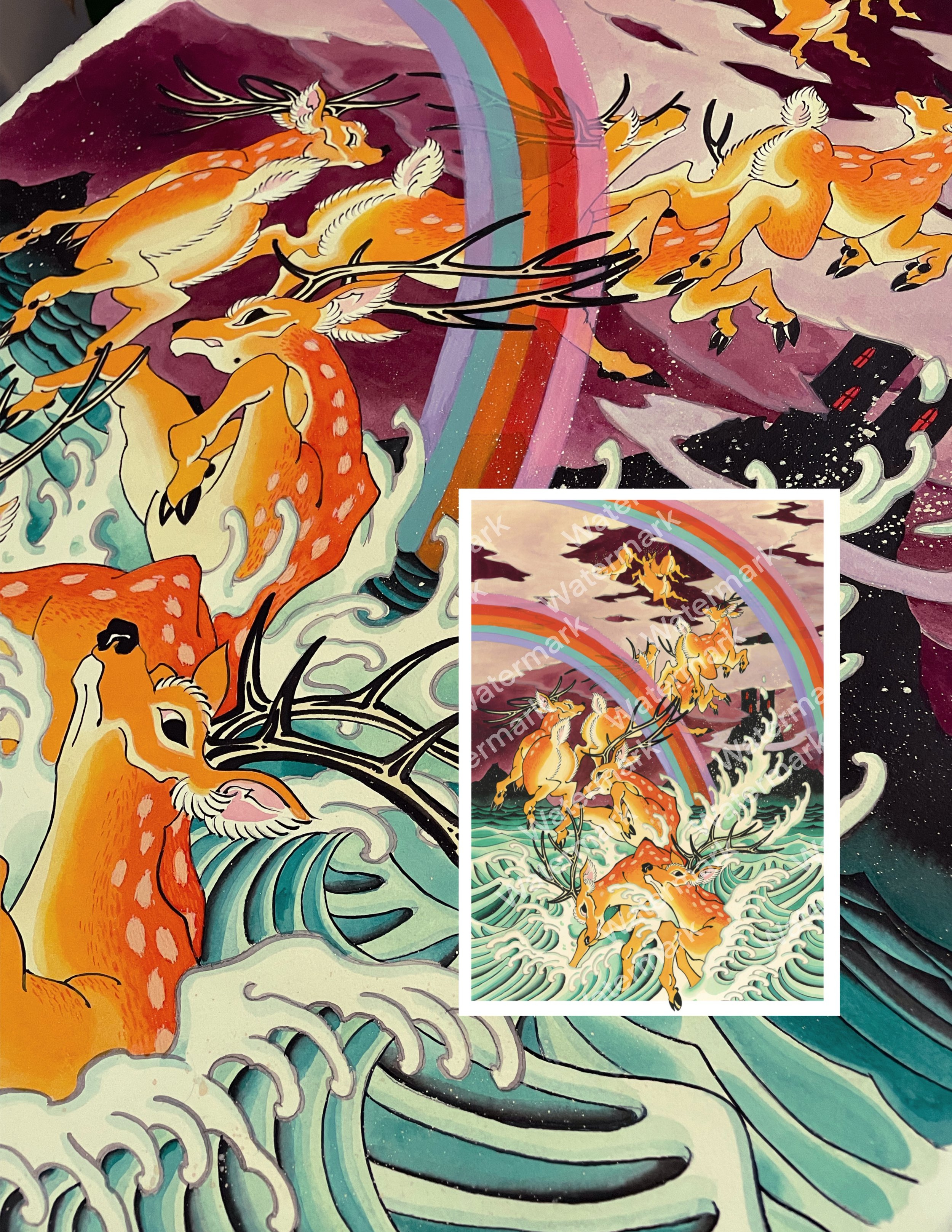 Reindeers yearlong vacation painting.jpg
