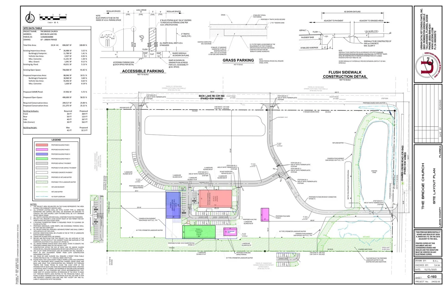 Site plan for the Buck Lake Road property