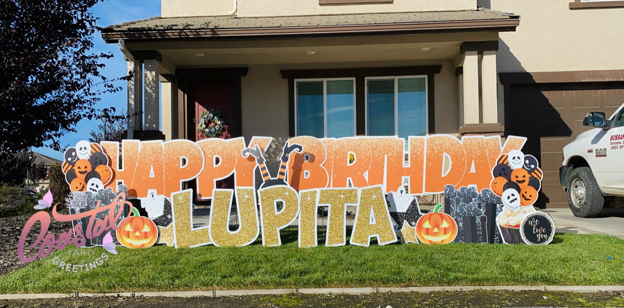"Halloween" theme Birthday Yard Greetingl!