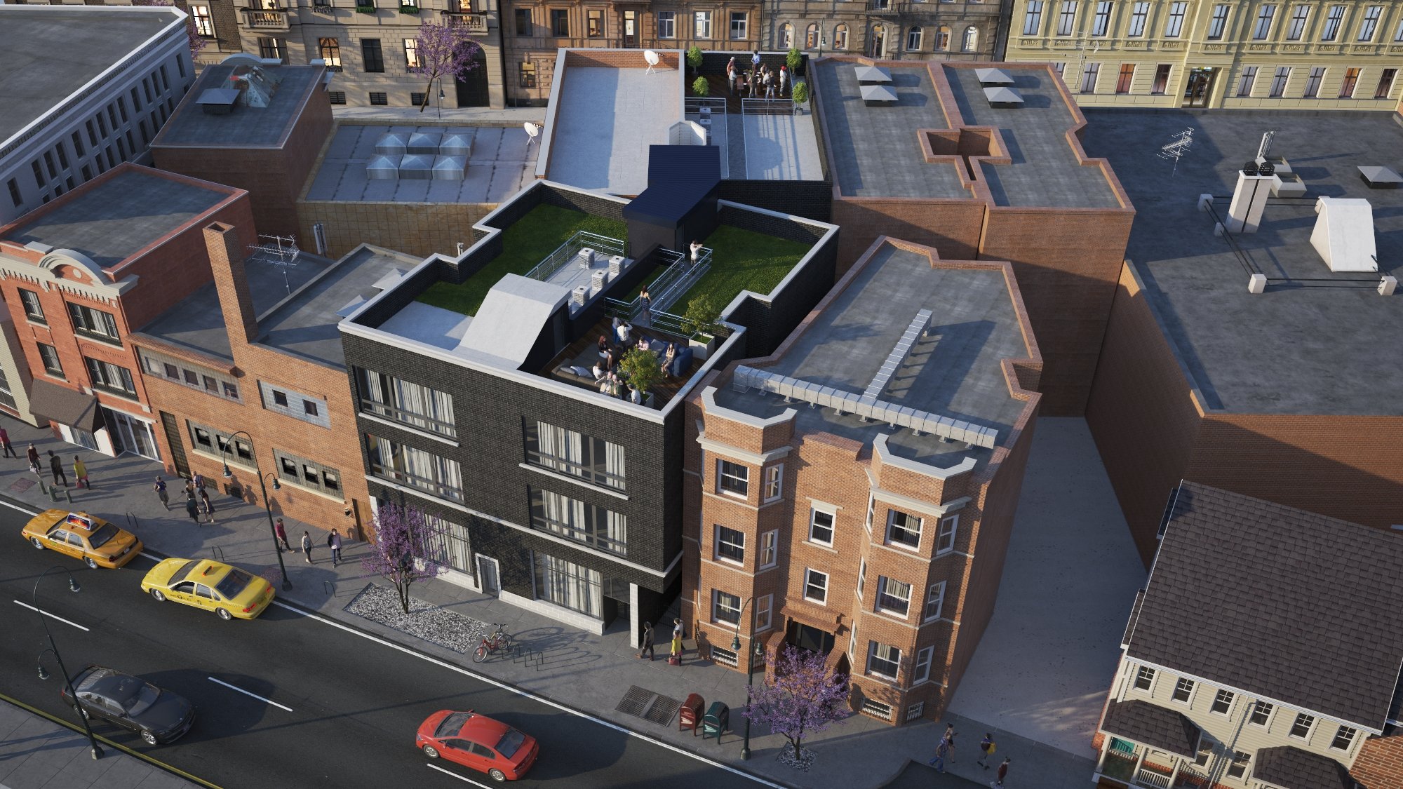 Residential Development with Black Brick Exterior