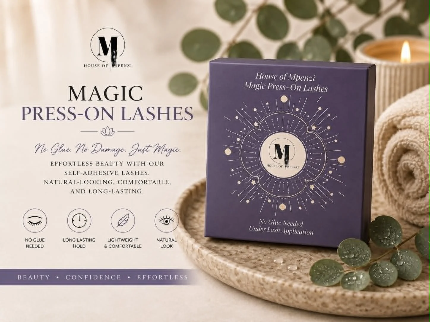 Magic Press-On Lashes (Self-Adhesive clusters DIY Extensions)