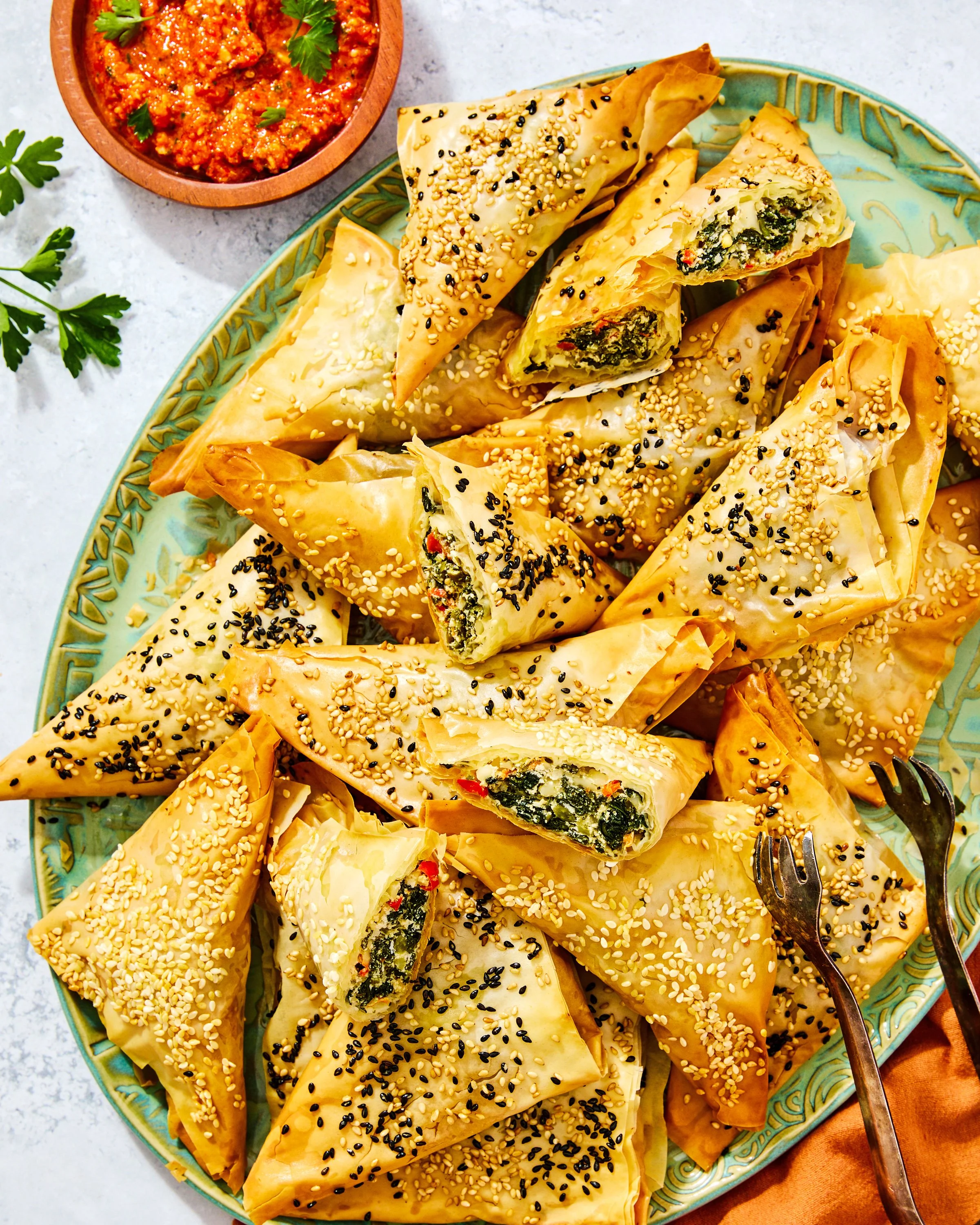mary-lagier-cookbook-photographer_Chickpea Kale Spanakopita Triangles.jpg