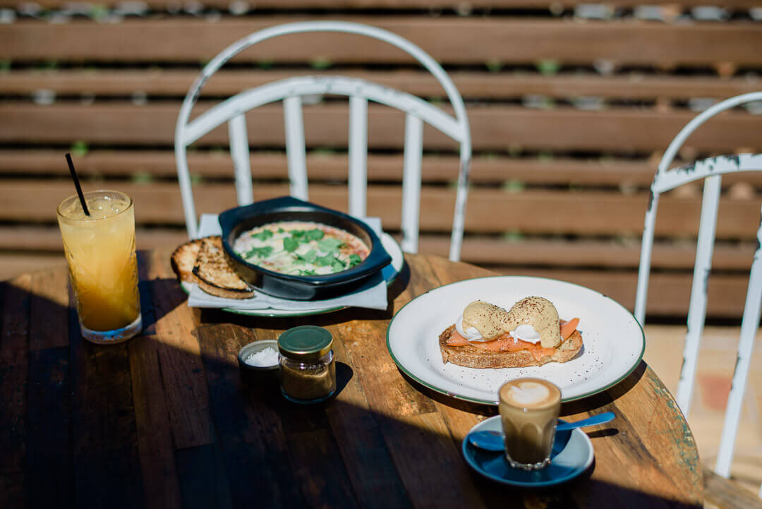 Breakfast served outside in Sawtell