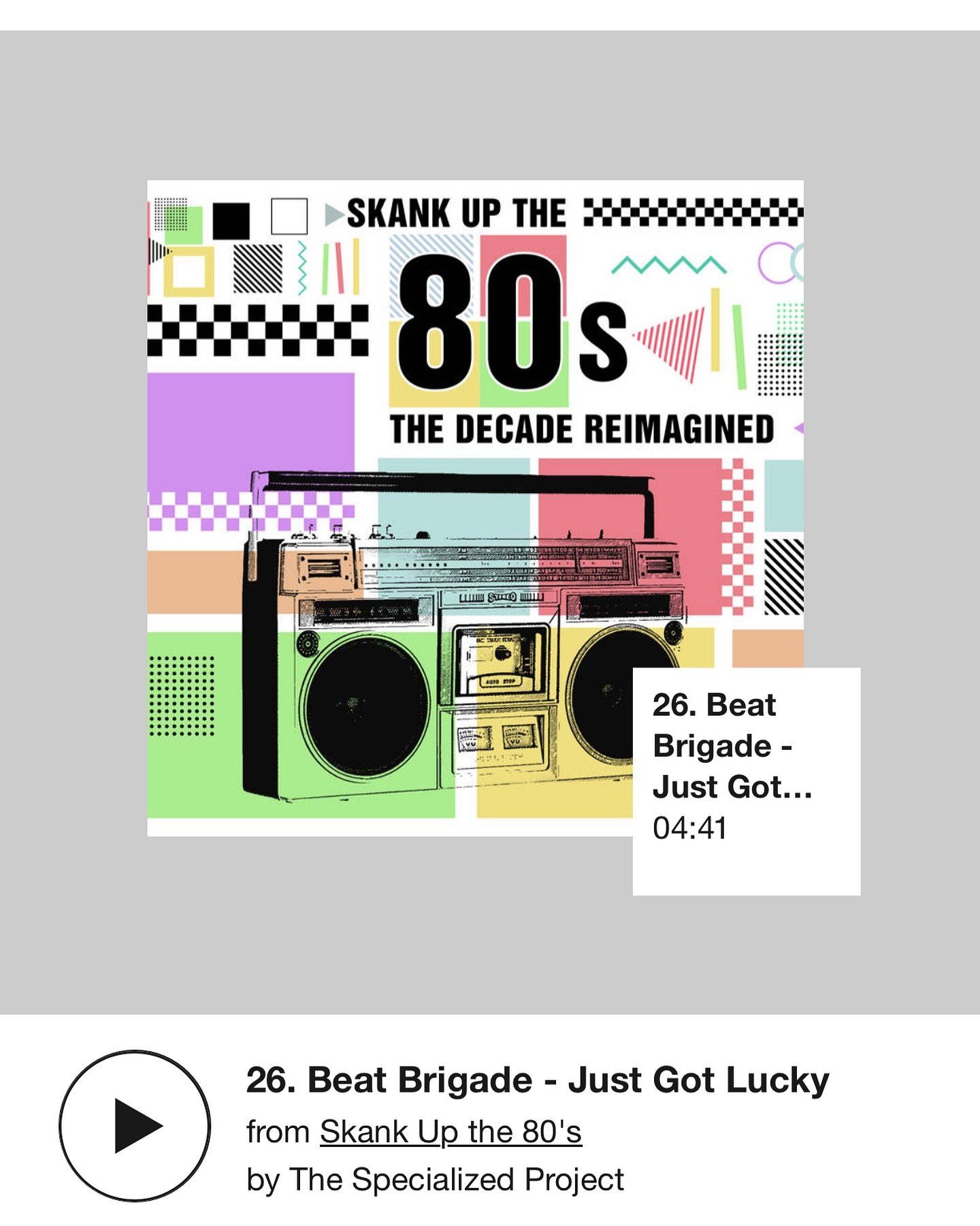 The newest @beatbrigadeska is now on Bandcamp. It&rsquo;s a great cover of a Joe Boxer song produced and tracked here!