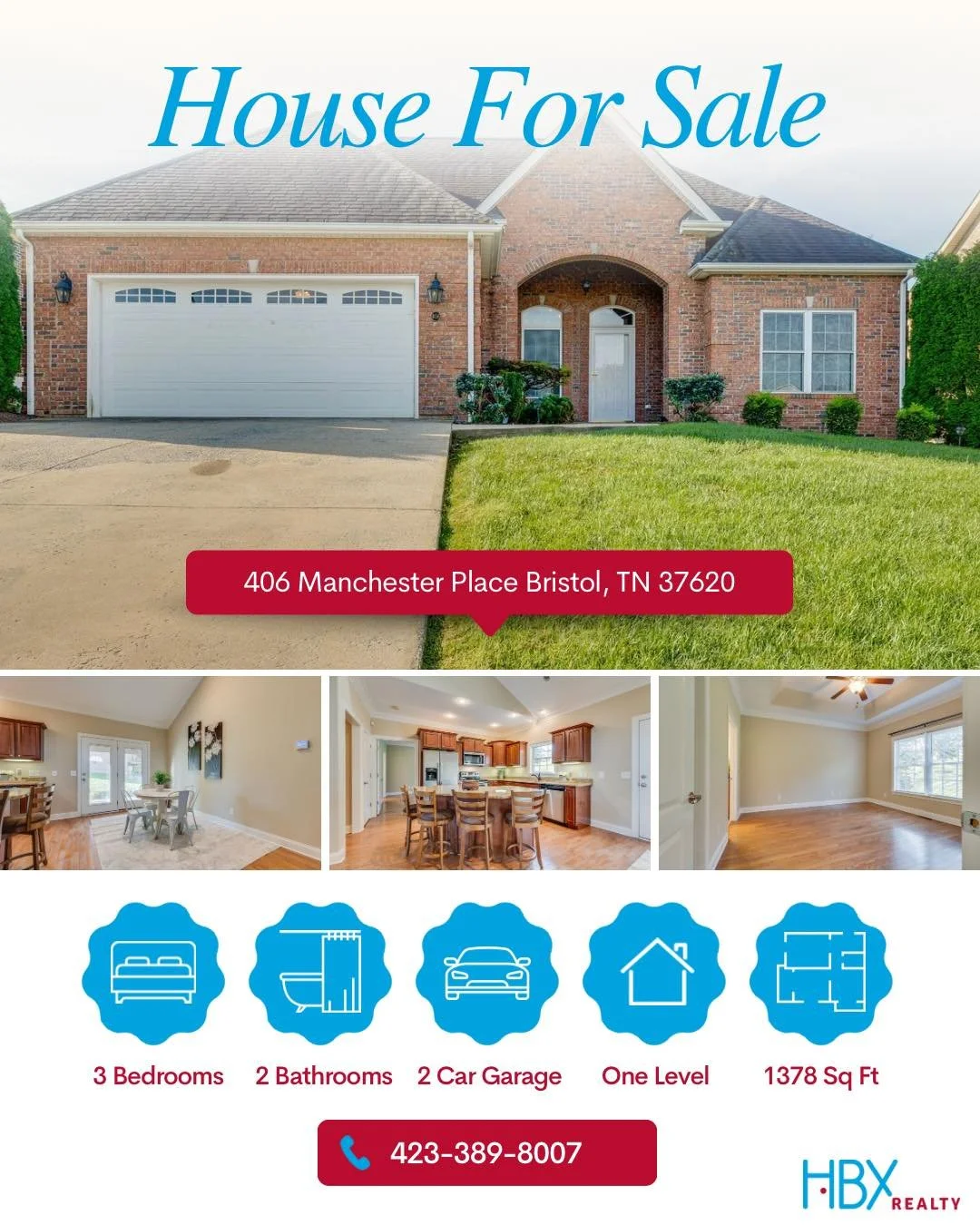 This house is turn key and one level living at its finest! If you&rsquo;re looking to downsize, upsize or just get rid of the stair life, this one may be for you! 

Let&rsquo;s check it out! 

📲 423-389-8007

Listing provided by HBX Realty