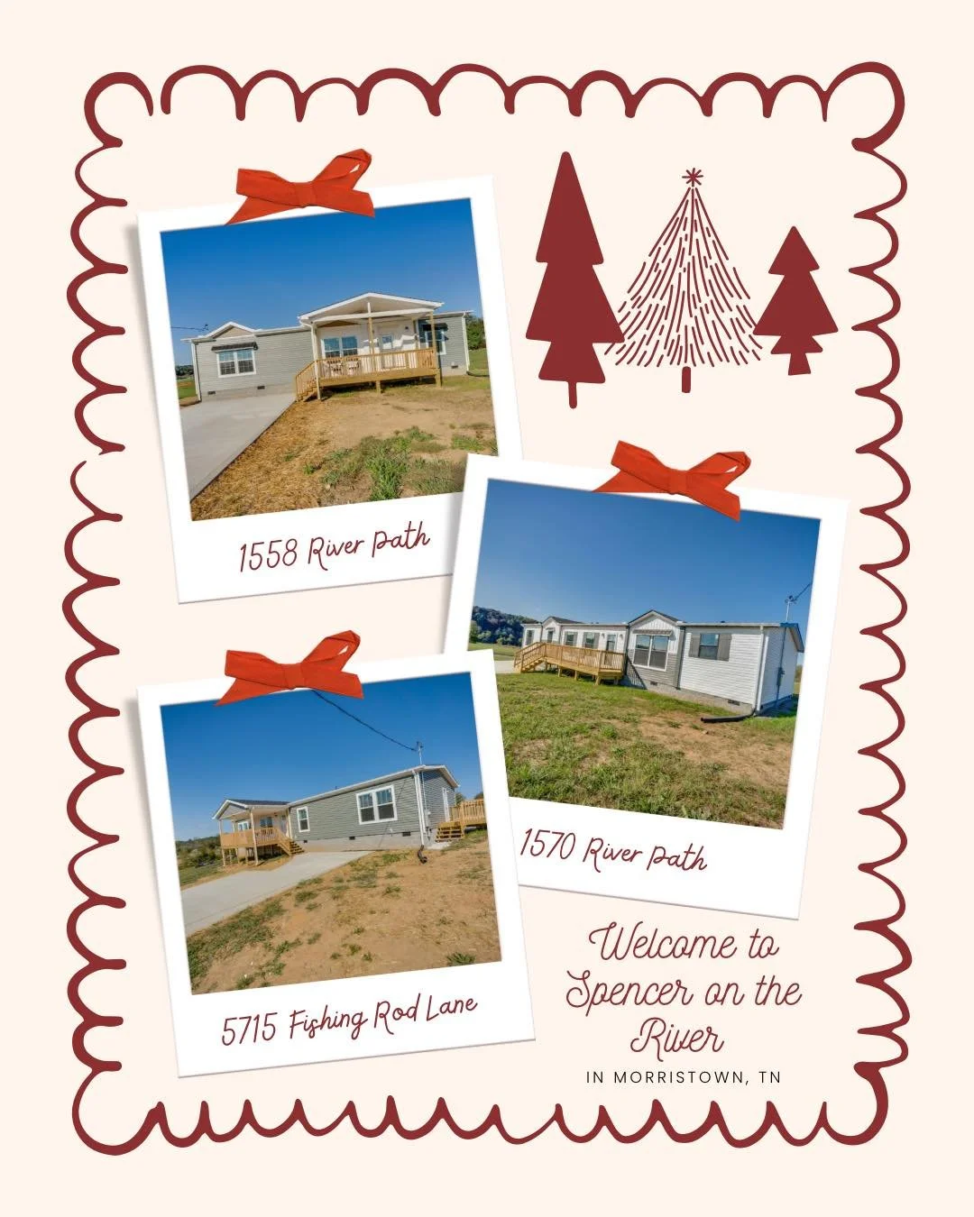 Come make your home at Spencer on the River ❤️

We have 3 homes currently available in the community and all 3 are unique with their own style and different elements! It&rsquo;s a neat spot and one you definitely want to check out! 

📲 423-389-8007
