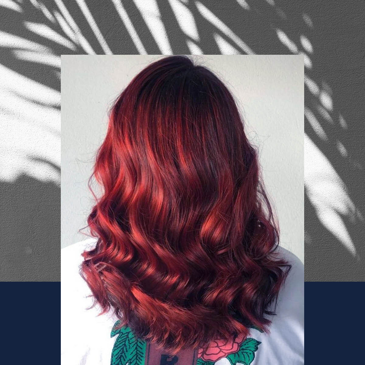 Vibrant red hair colour treatment, cut and blow dry (Copy)