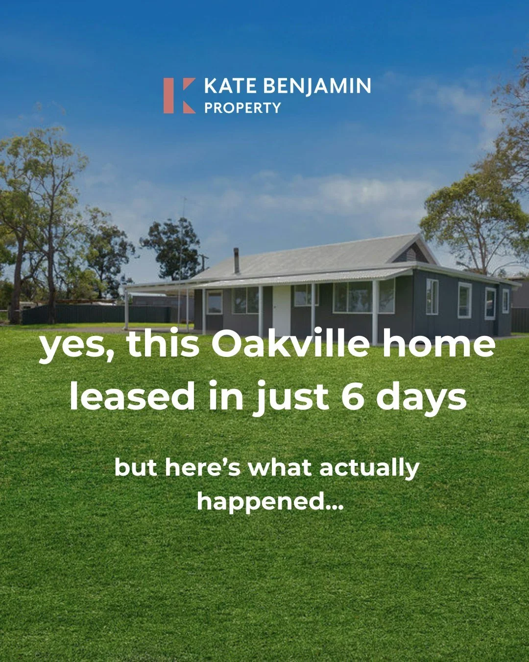 We get asked a lot: "how fast can you actually lease a property?"

This one's our answer. Live on the market on 8th August. One inspection on the 13th. Deposit in hand on the 14th.

Six days. One open home. Zero back-and-forth.

It's not lu