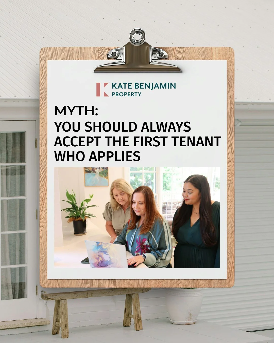 Myth: You should always accept the first tenant who applies.

First come, first served works for plenty of things. Choosing who lives in your investment property really isn't one of them.

It's an easy trap to fall into. A property sits vacant for a 