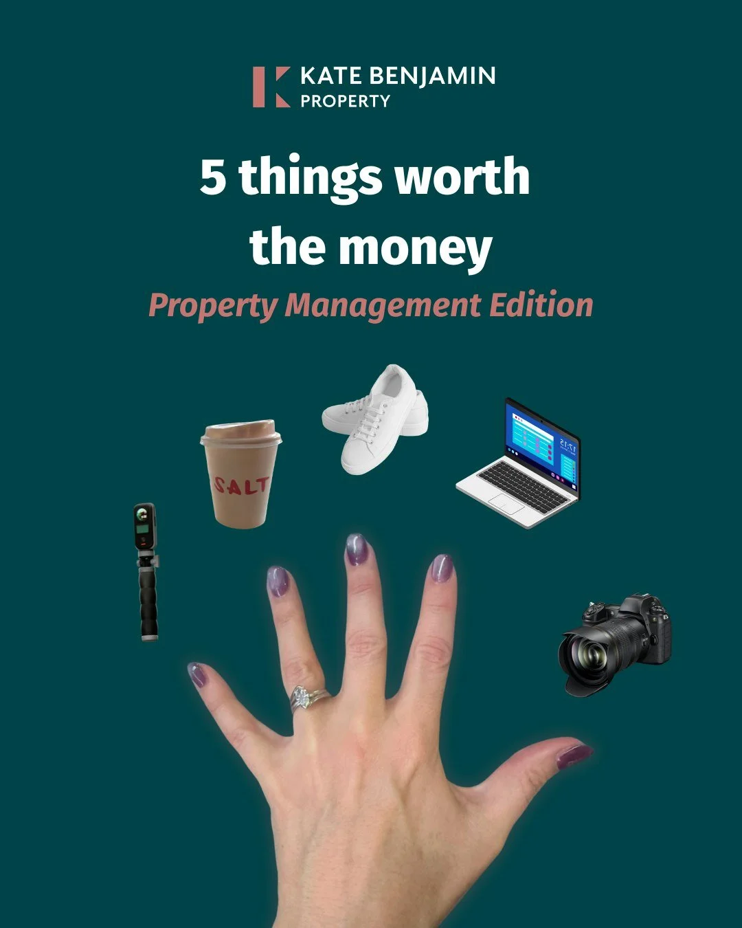 Been seeing this trend all over my feed and figured it was time to give it a go &mdash; 5 things I genuinely think are worth the money, property management edition. 

1. 360 camera
2. Coffee from Salt
3. White flat sneakers
4. My laptop
5. Quality ma