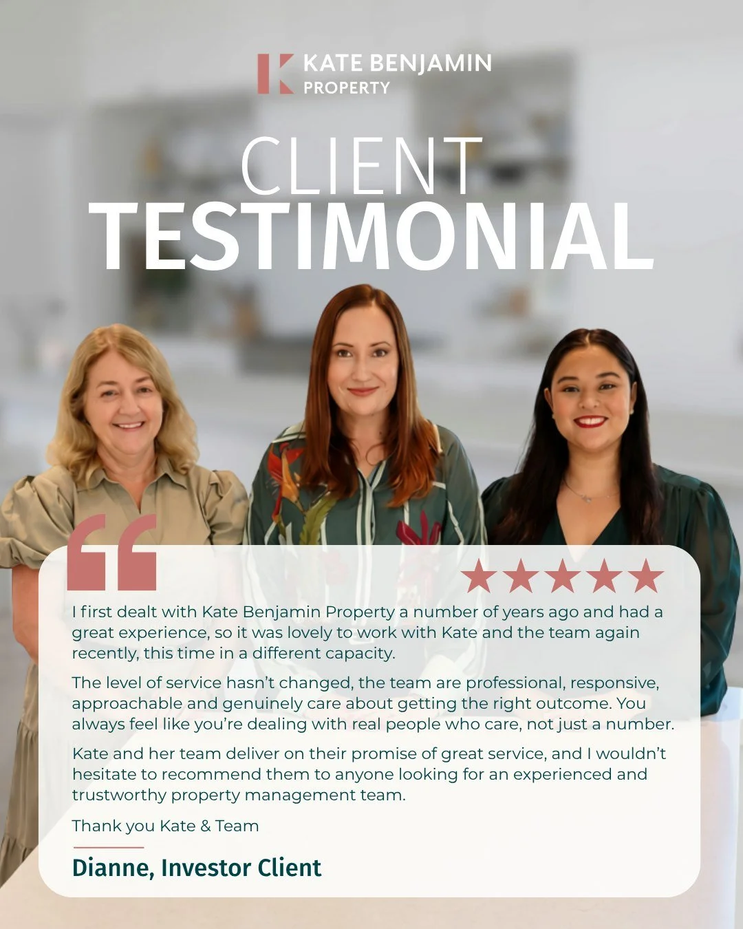 There's nothing quite like hearing from a client who's worked with us more than once.

At KBP, we believe great property management comes down to being genuinely present. Responsive communication, proactive problem-solving, and a team that treats eve