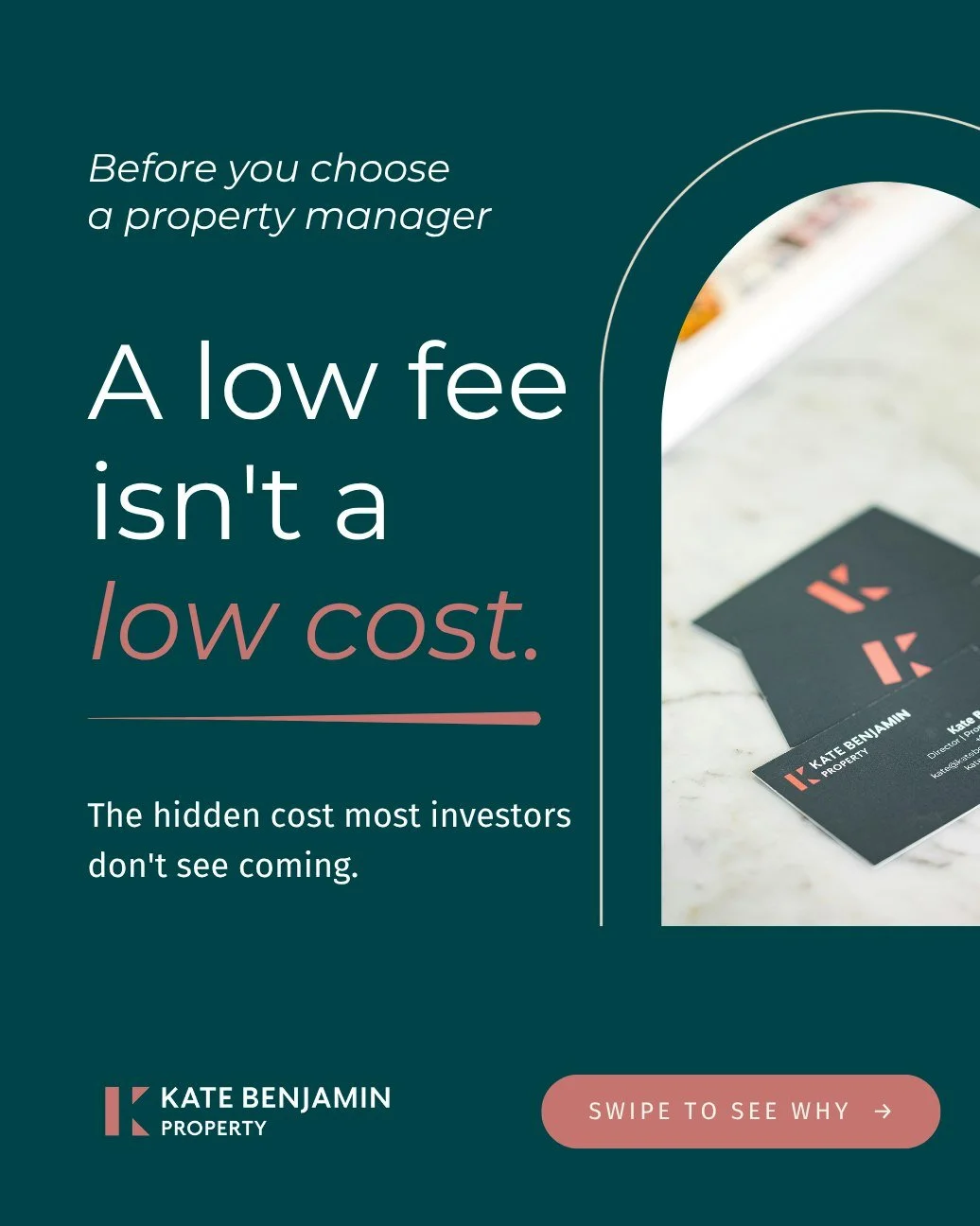 A lower fee looks like a saving.

But there's a hidden cost most investors don't see coming.

Every week a property sits empty is a full week's rent gone, and that's money you never get back.

So when you're choosing a property manager, ask a few mor