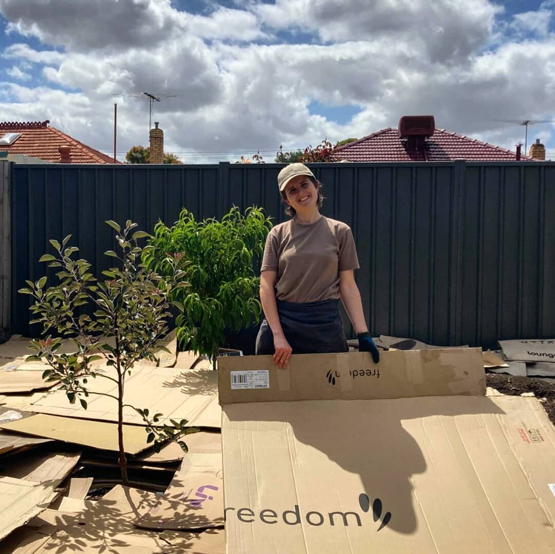 *BACKYARD FARMERS UPDATE*

Since the first working bee blitz a couple of months ago, @izzy_growing_farmers has experienced first hand the might of kikuyu grass in Luke and Treisa&rsquo;s backyard in Fawkner. Soon after a team of enthusiastic voluntee