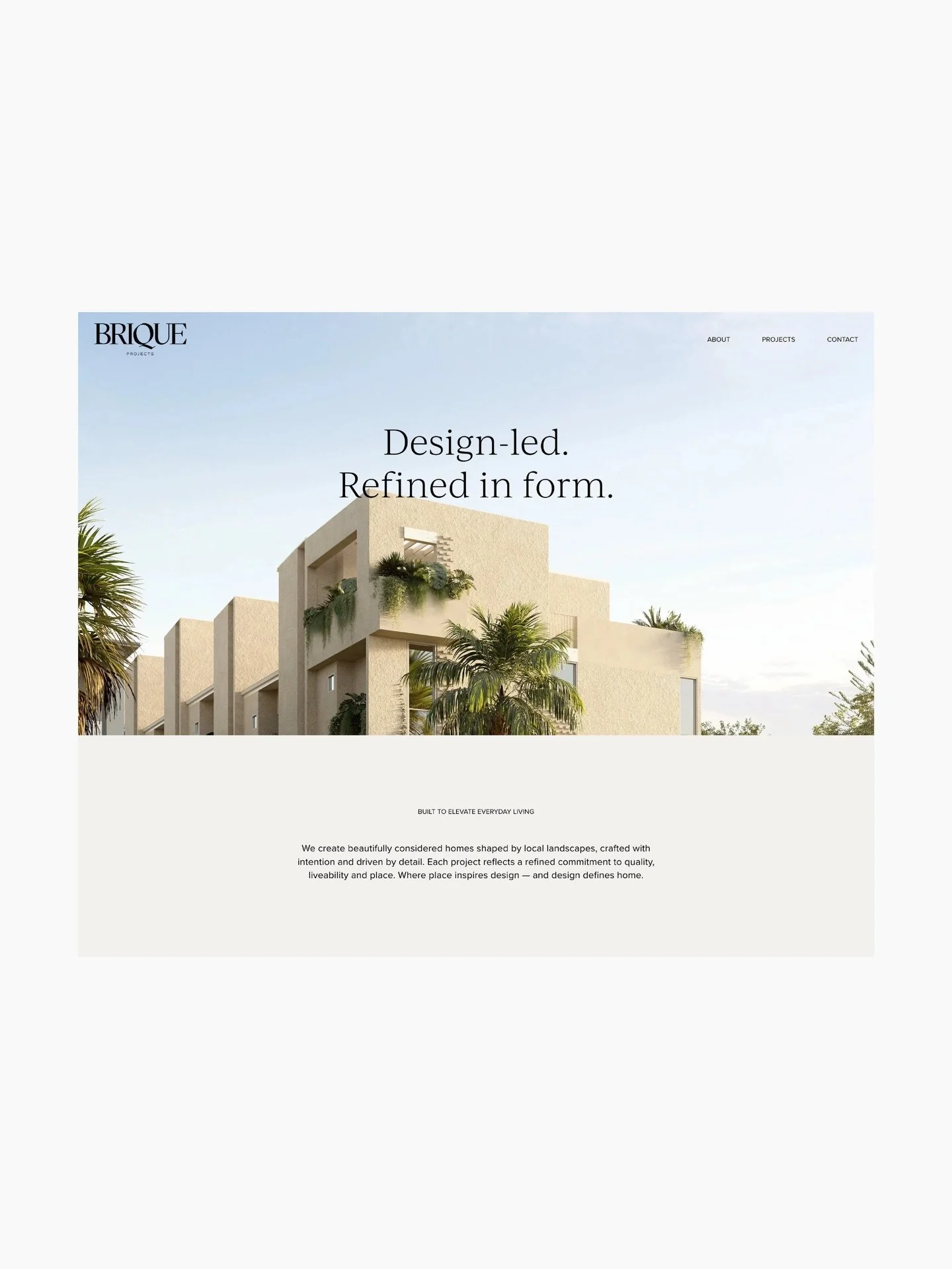 Your website isn&rsquo;t just a place to exist online &mdash; it&rsquo;s where first impressions are formed and decisions are made.

This redesign for @briqueprojects_ was about showing the business as it truly is today &mdash; refined, established, 