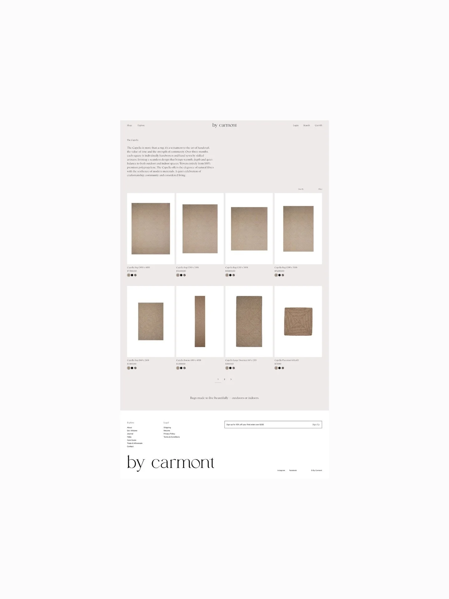 Recent Shopify website launch for @by.carmont &mdash; branding by us, website designed and built in collaboration with @made.for.impact 

This project is a perfect example of how we work: a considered brand identity paired with a thoughtfully designe