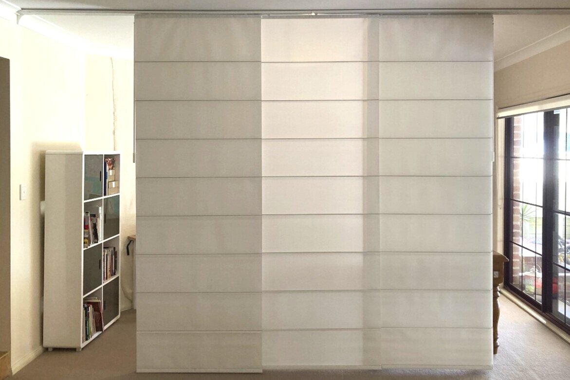 Panel Glide Blind - two panels open RHS and LHS