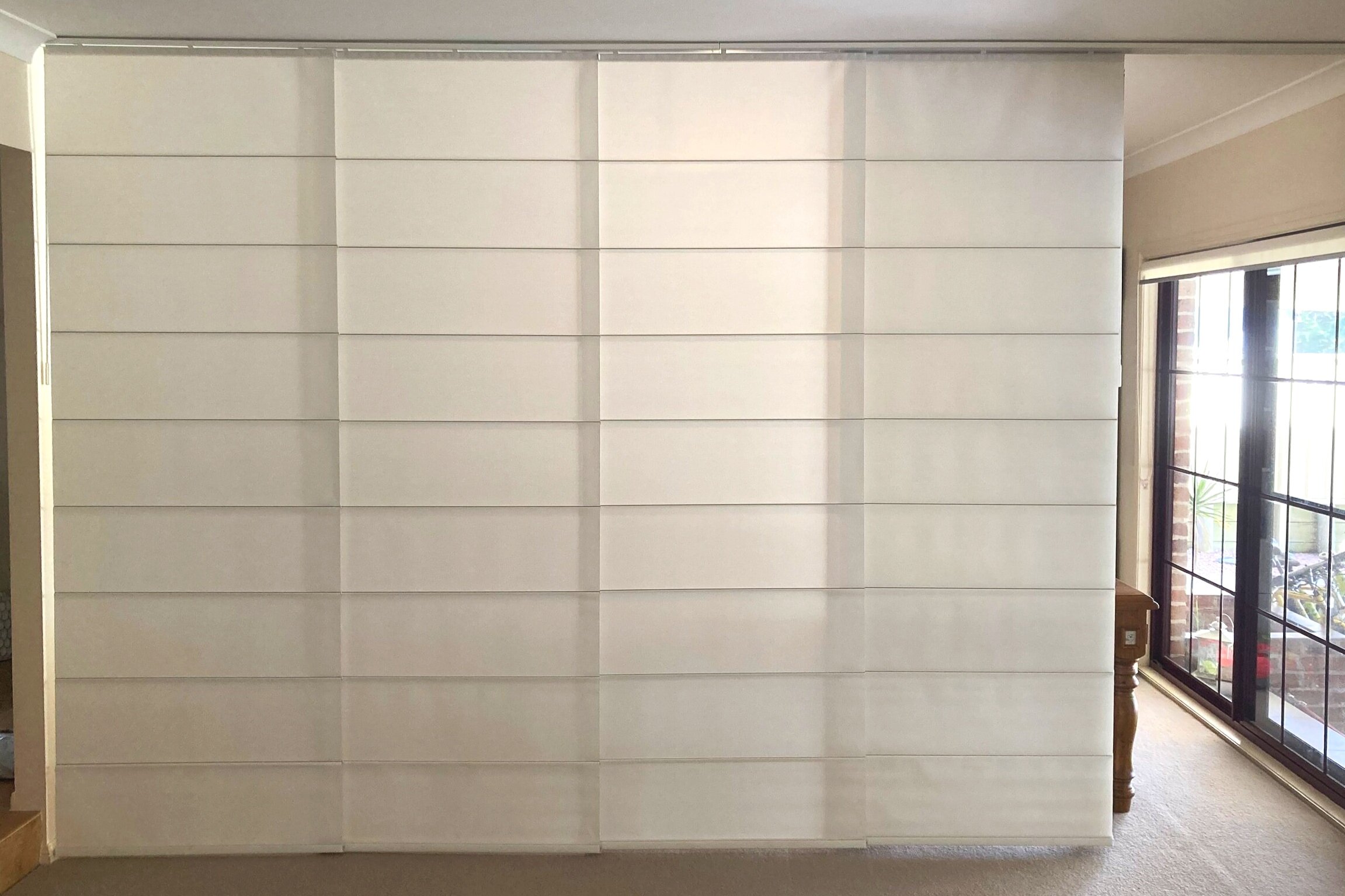 Panel Glide Blind - one panel open RHS