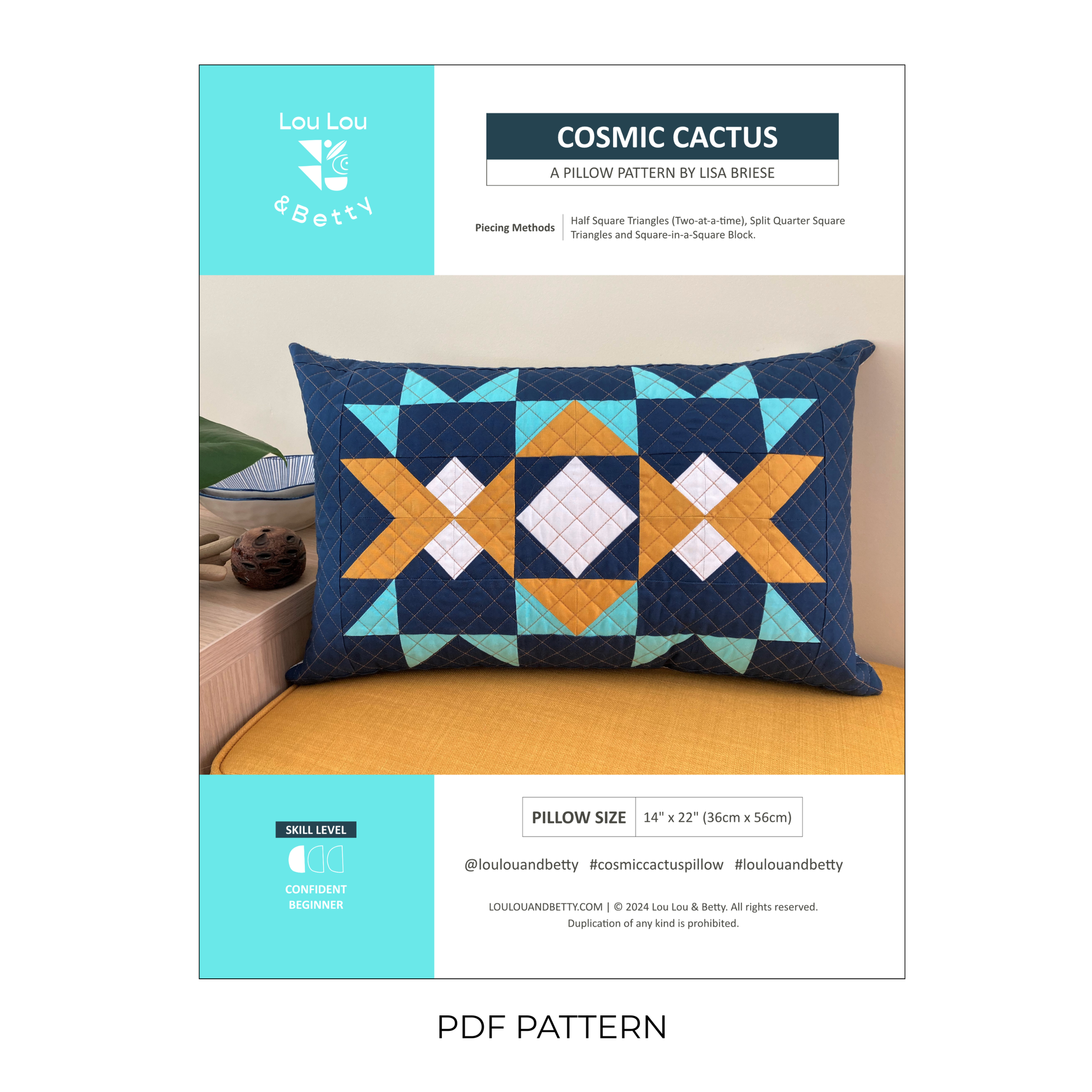 Cosmic Cactus Pillow 2.0 - PDF A4 Size