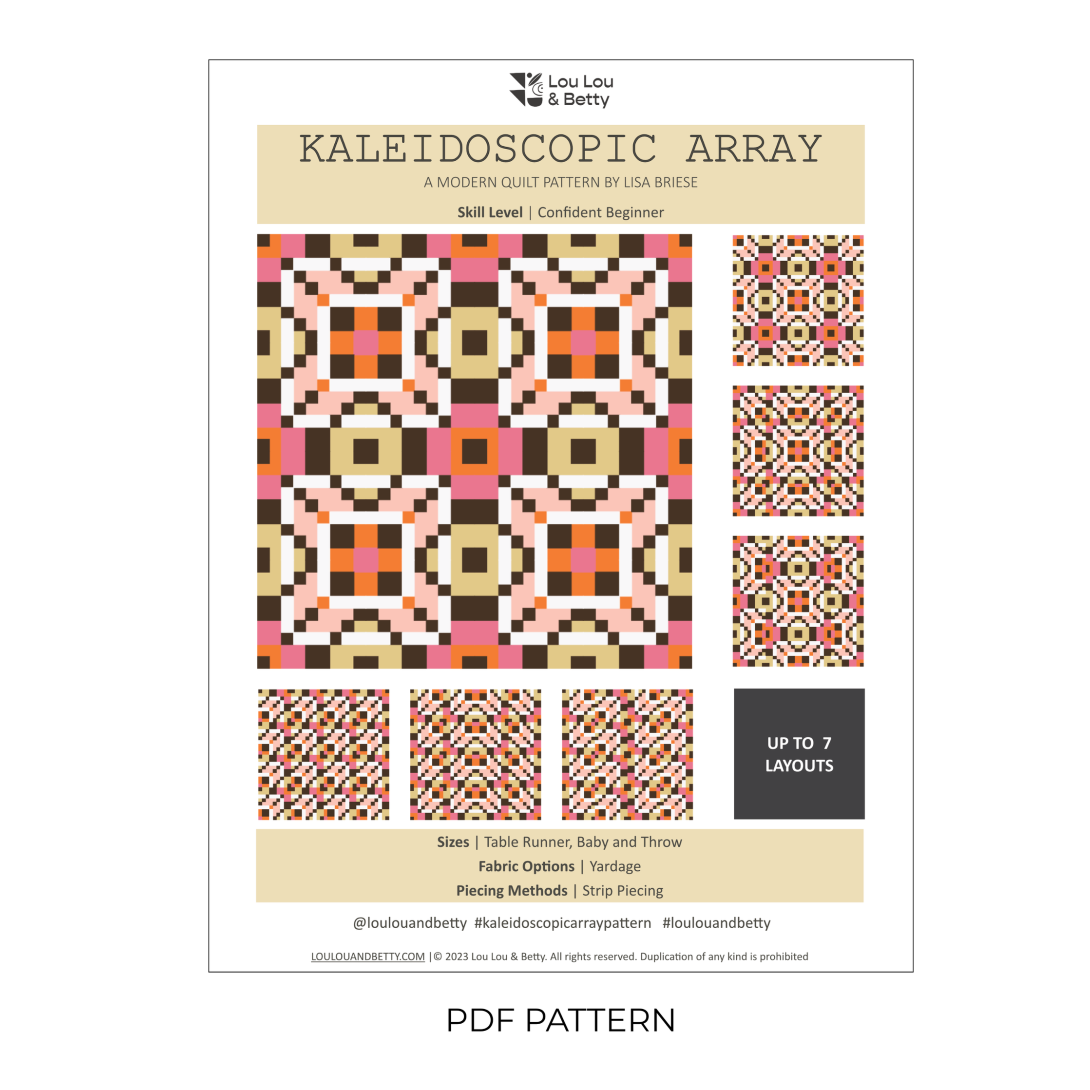 Kaleidoscopic Array MODERN - PDF A4 Size