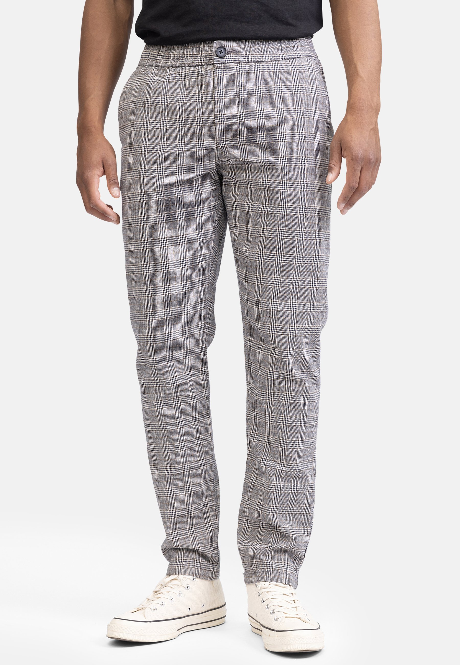 186097 RRKing Pants - Grey Mustard Check