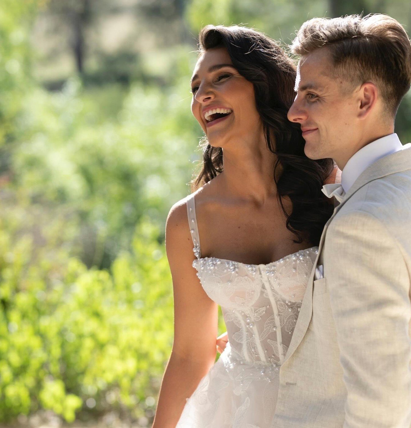 ✨💍 Emily + Liam ⁠~ shining so bright of their wedding day 🥰⁠
⁠
#TFMtalent @katiemooremakeup delivering stunning garden glam makeup for the bride.⁠
⁠
Explore Katie's work, and more exceptional editorial hair, makeup &amp; photography talent at our w