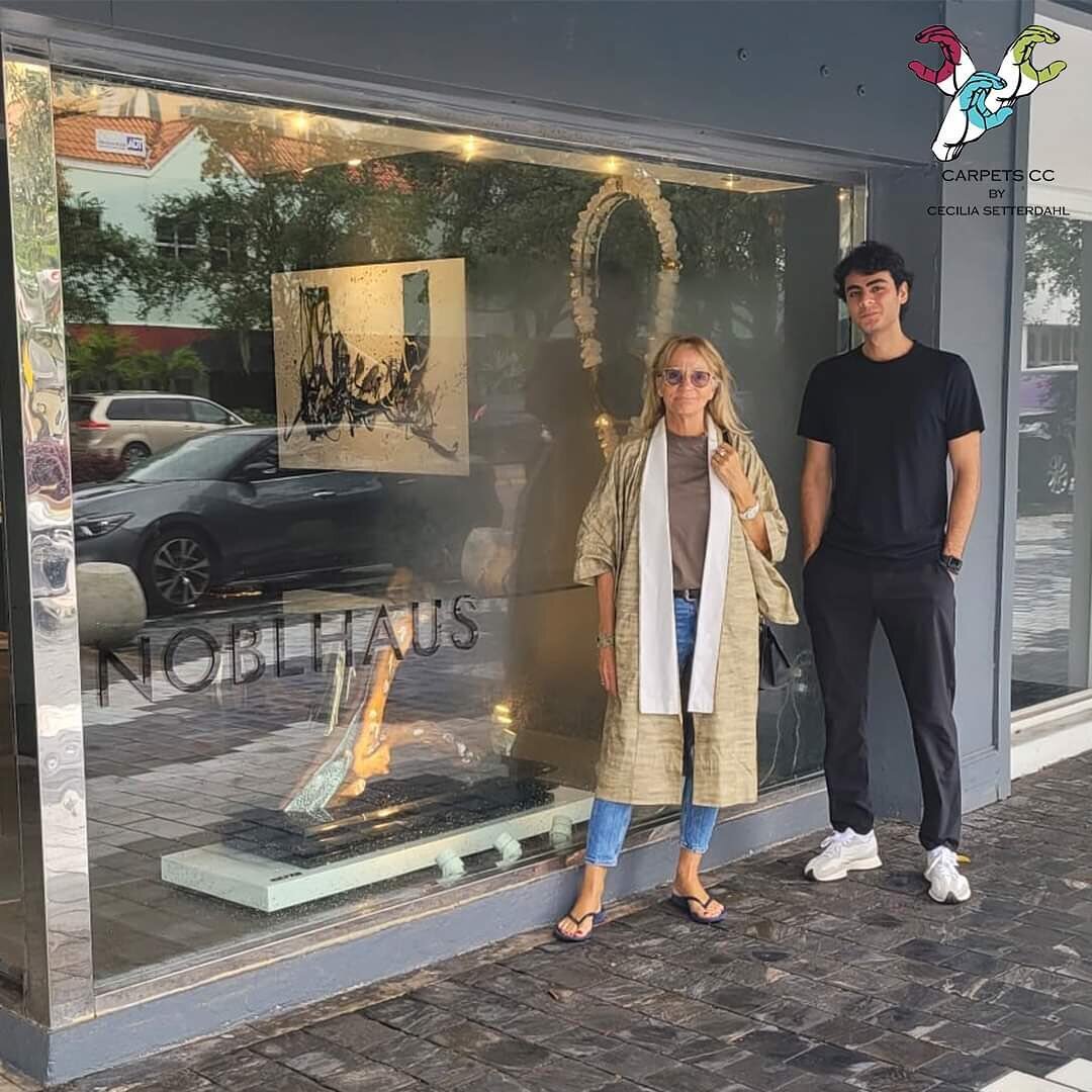 It was my pleasure to meet Nabil Taha the Founder &amp; Creative Director of @noblhausmia Miami. 

Two of my carpets &ldquo;Leopold&rdquo; &amp; &ldquo;Tribal Black&rdquo; are displayed in the gallery at Coral Gables, Florida.

Noblhaus is a Miami ba
