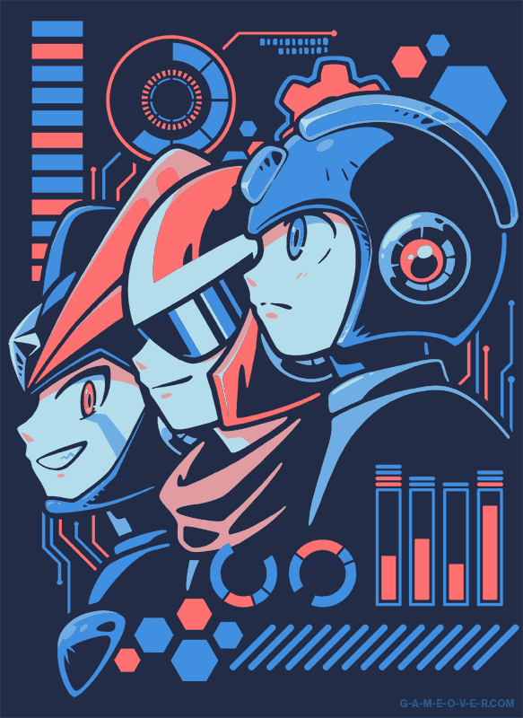 Mega Man - Tee design for AGDQ 2025