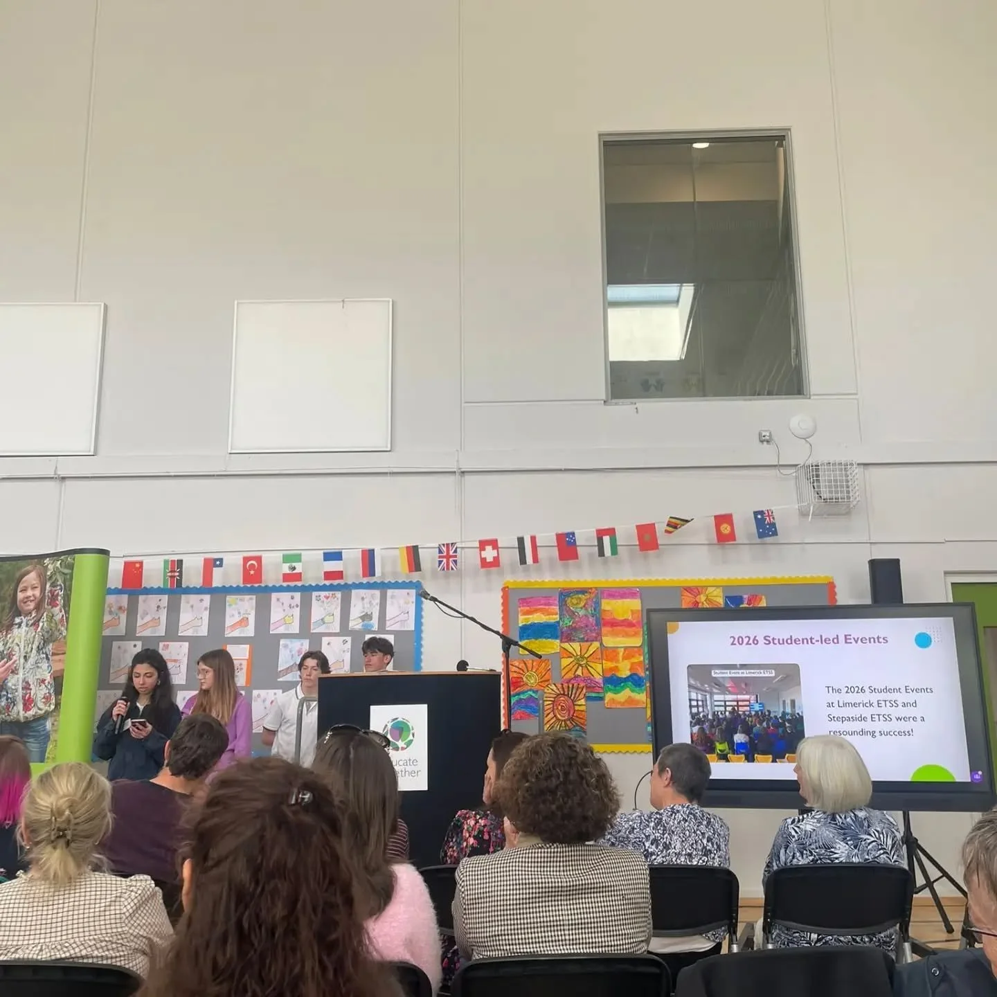 Well done to Mylie Rose Byrnes and Maya Hoffmeister who presented their Ethical Education Project at the Educate Together AGM last weekend. The project was part of the Educate Together Ethical Education Event on the 16th of April, for which they init