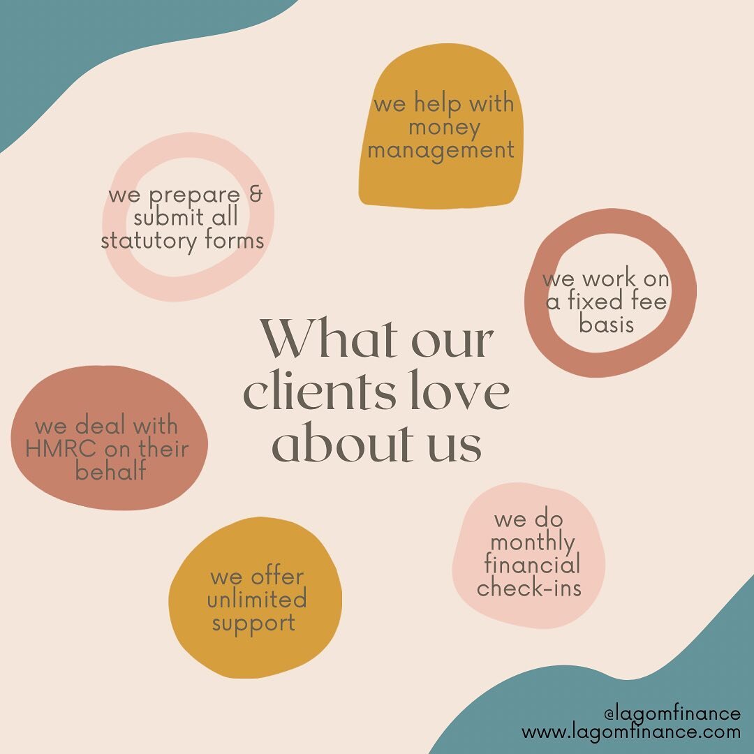 🗣 We spoke to some of our clients &amp; here are the top 6 things they love about working with us. 💛

Could we be a good fit for you &amp; your business? Contact us today to book a free discovery call at hello@lagomfinance.com 

#accountant #busine