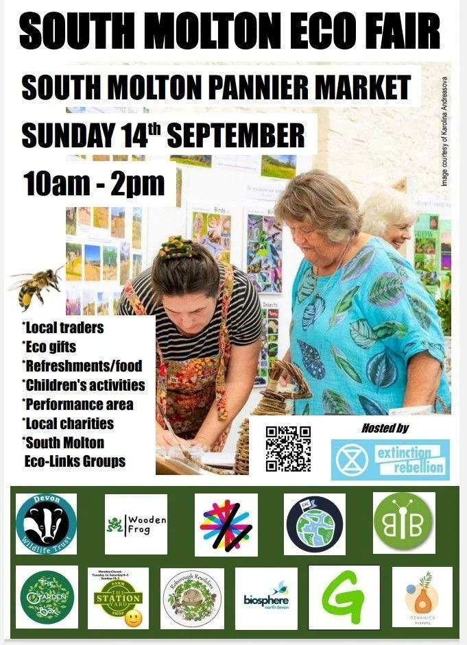 South Molton Eco Fair - a chance to add to The Mossy Carpet with the North Devon Craftivists