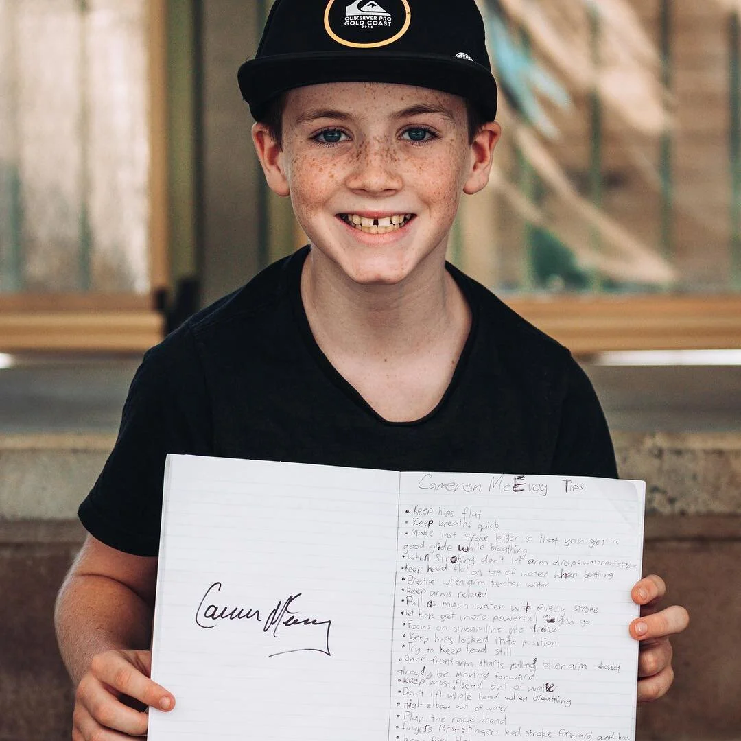 🌟SWIMMER SPOT LIGHT🌟 
_____
The smile on our #whynotmeswimclinics champion says it all! This young champion joined our Swim Clinic with ambassador @cam_mcevoy at Emmanuel College on the Gold Coast. Due to a ankle injury he wasn&rsquo;t able to part