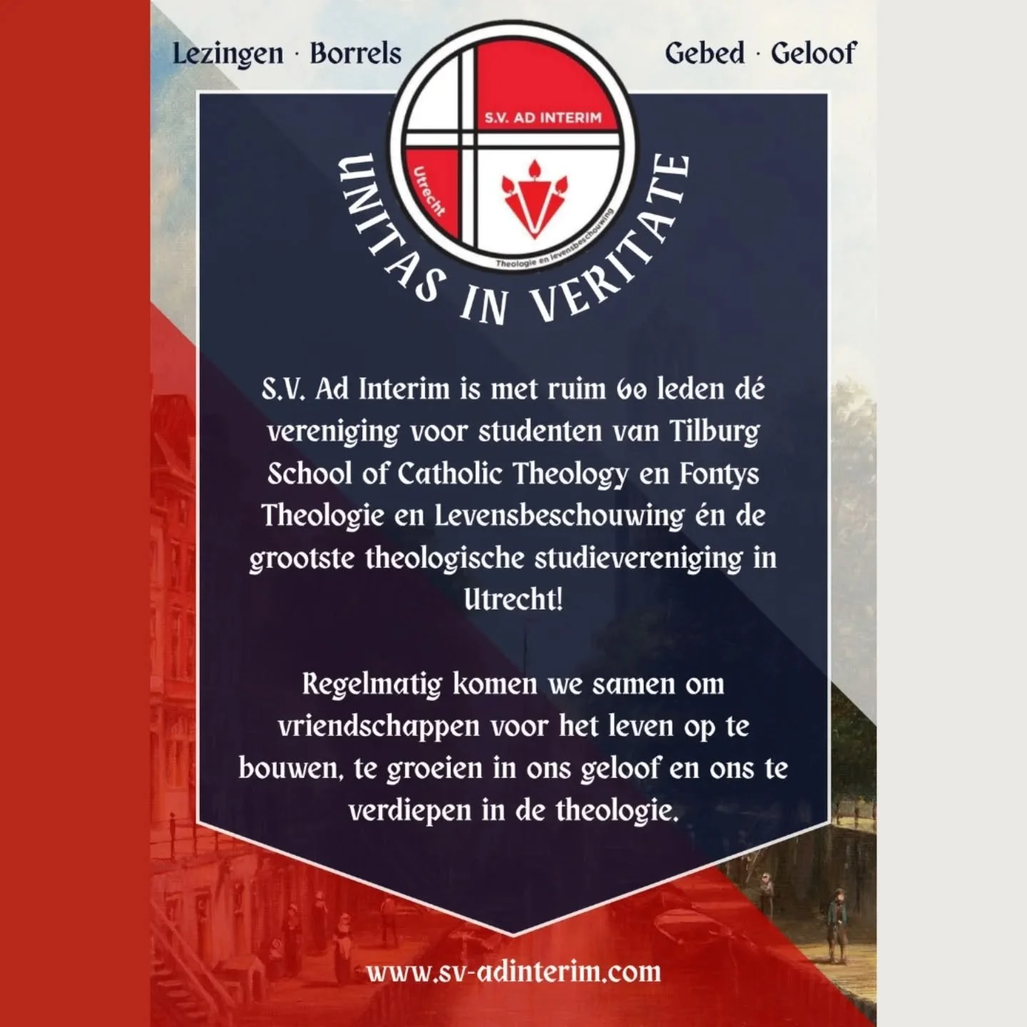 Misschien heb je de nieuwe flyers al zien liggen! We zijn dit studiejaar begonnen met ruim 60 leden! Maar het is nog niet te laat om je daarbij aan te sluiten. Studeer je theologie aan de TST of Fontys of heb je dat in het verleden gedaan? Schrijf je