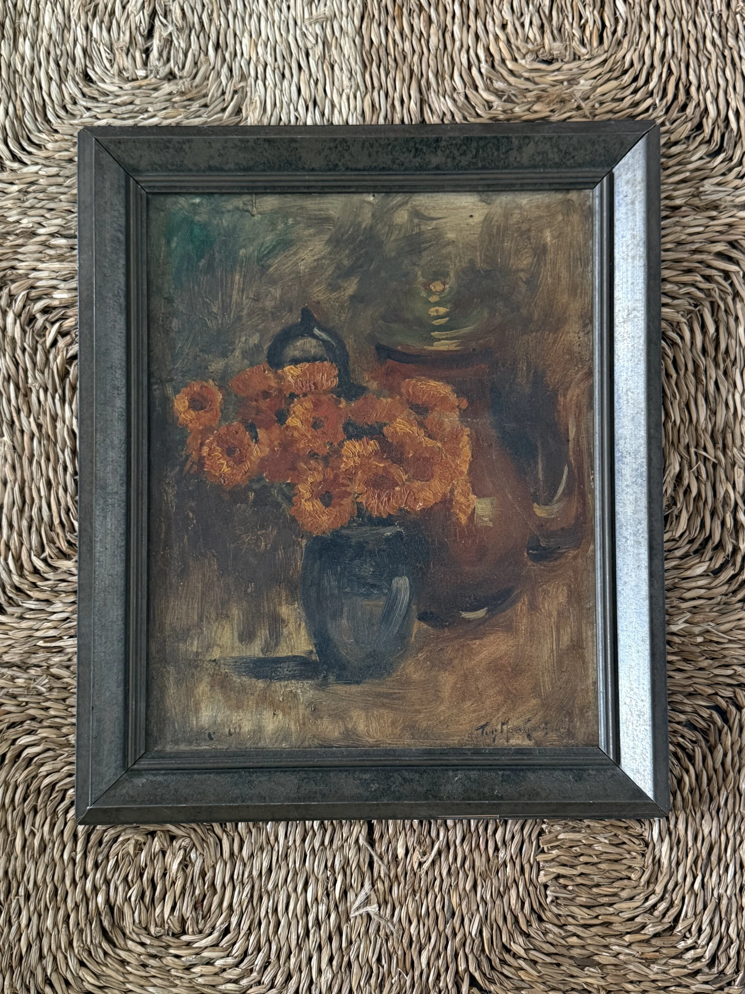 Antique Still Life Oil Painting