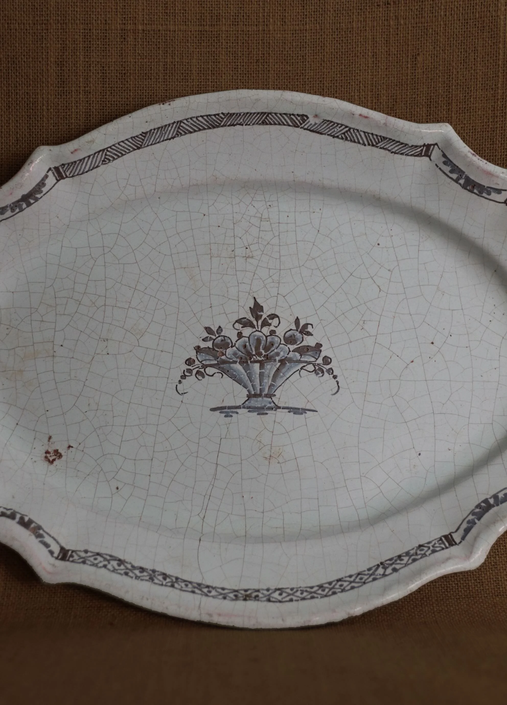 Large French Rouen Forges-les-Eaux Platter