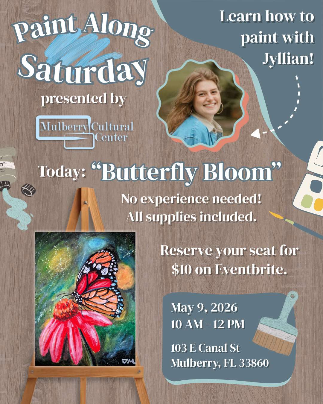 Paint Along Saturday: Butterfly Bloom