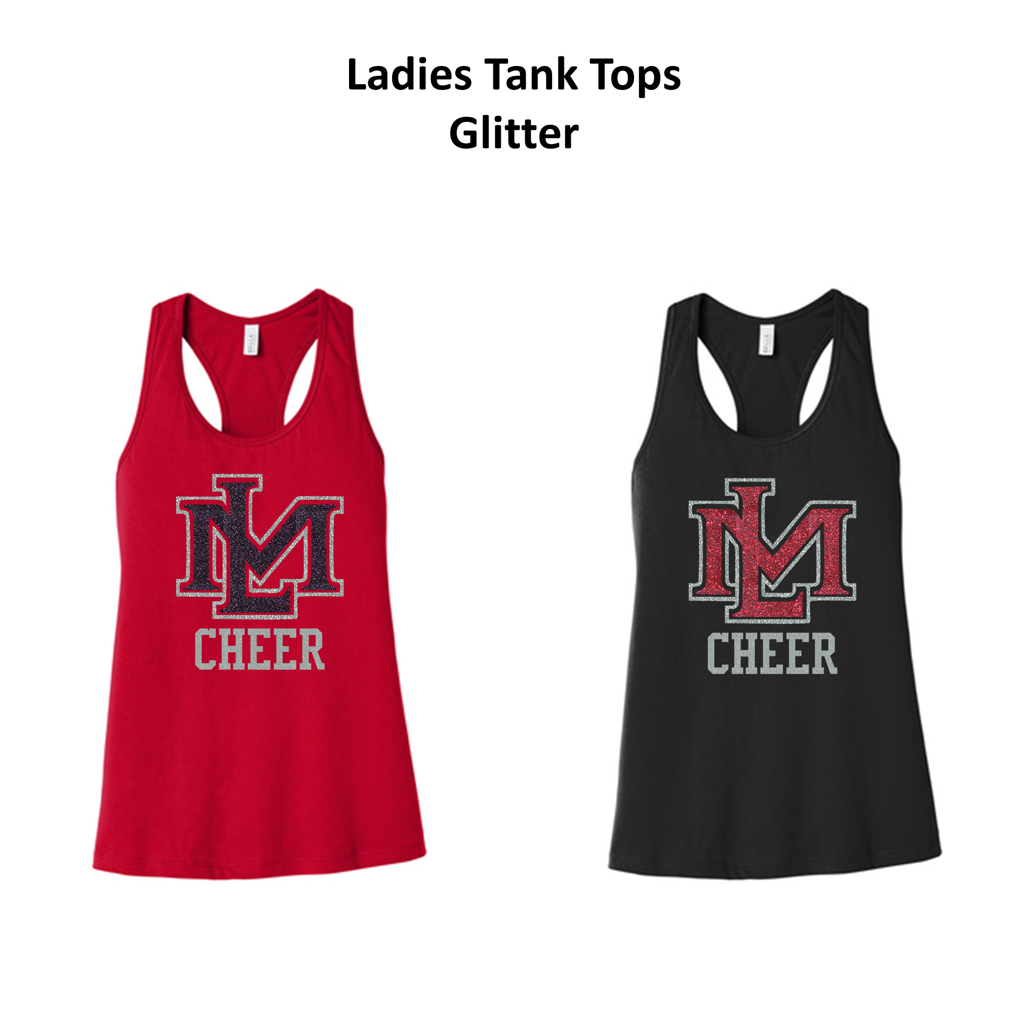 PWLM Cheer- Ladies Tank- GLITTER