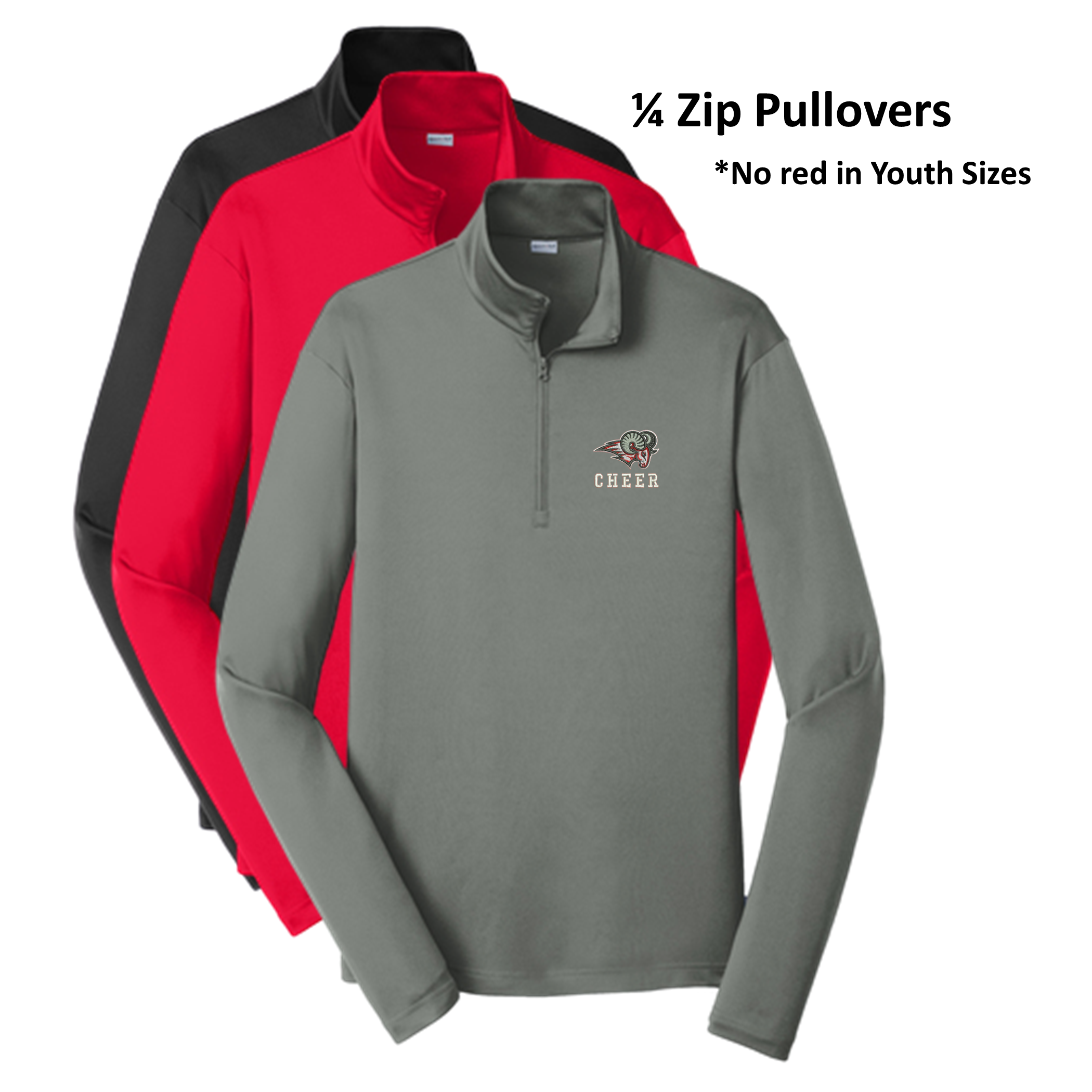 PWLM-Cheer-1/4 Zip Pullover